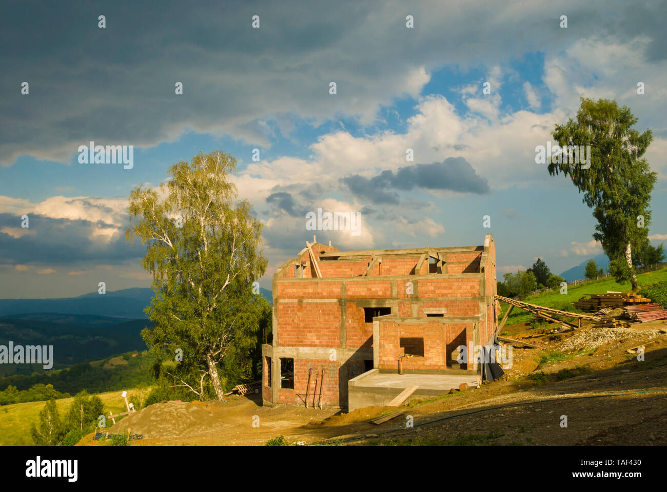 Casa in costruzione Foto Stock