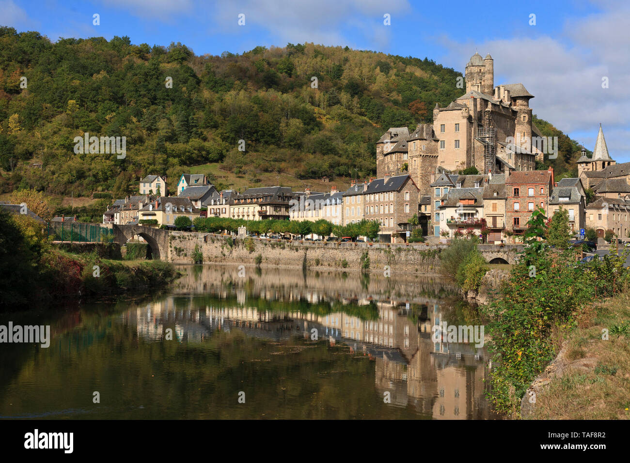 Estain elencato come uno dei più bei villaggi di Francia, Aveyron, Francia Foto Stock