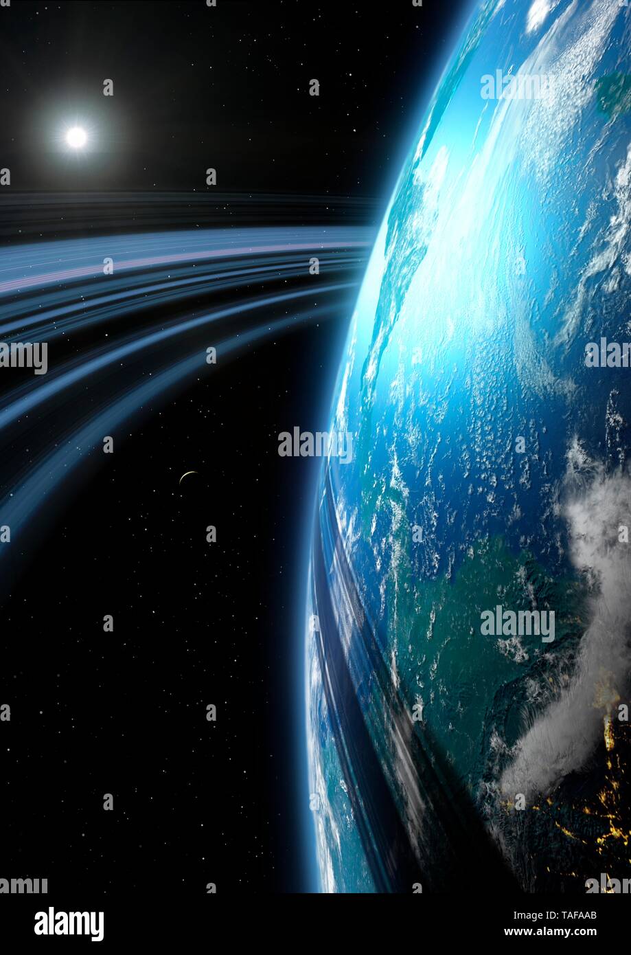 Messa a terra con un anello Foto Stock