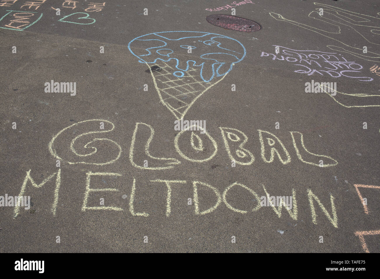 Glasgow, Regno Unito. Il 24 maggio 2019. Il contuing venerdì stikes da chldren e giovani, per protestare contro l'azione inadeguata da parte dei governi sul clima di crisi. Credito: jeremy sutton-hibbert/Alamy Live News Foto Stock