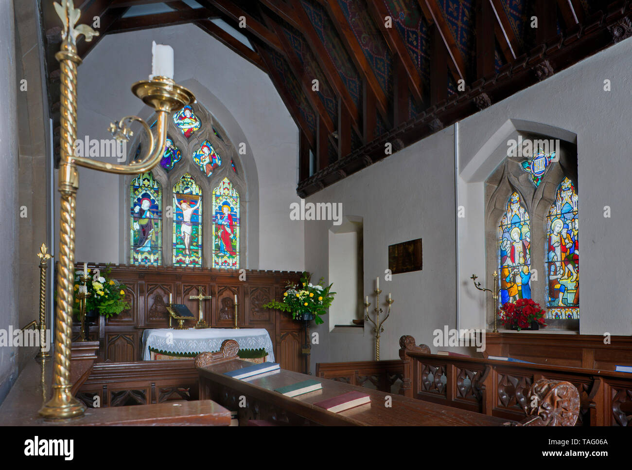 Dettaglio del coro dell unica chiesa protestante progettato in tutta da Augusto Pugin. Foto Stock Dettaglio del coro dell unica chiesa protestante progettato in tutta da Augusto Pugin. Foto Stock