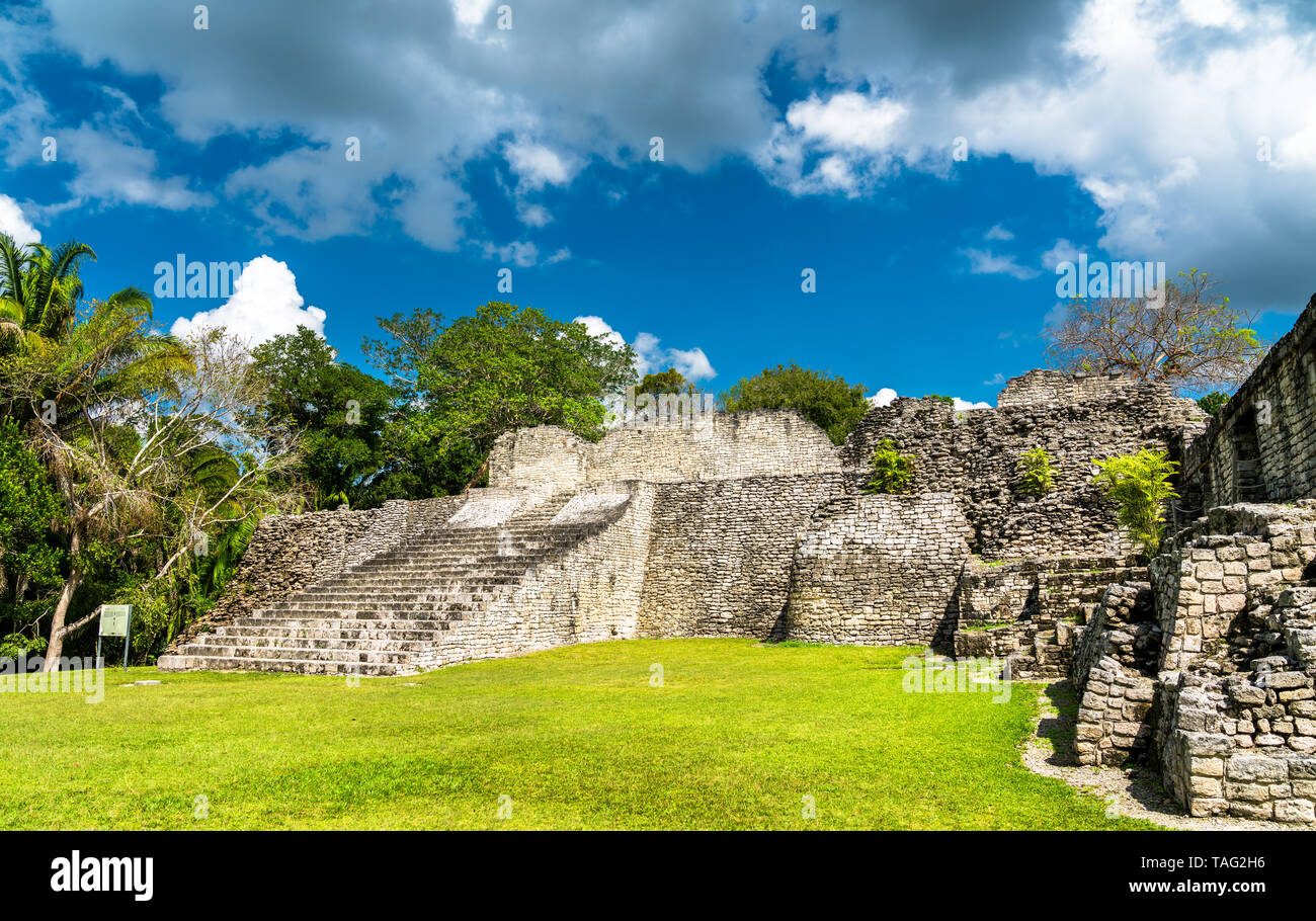 Rovine Maya a Kohunlich in Messico Foto Stock