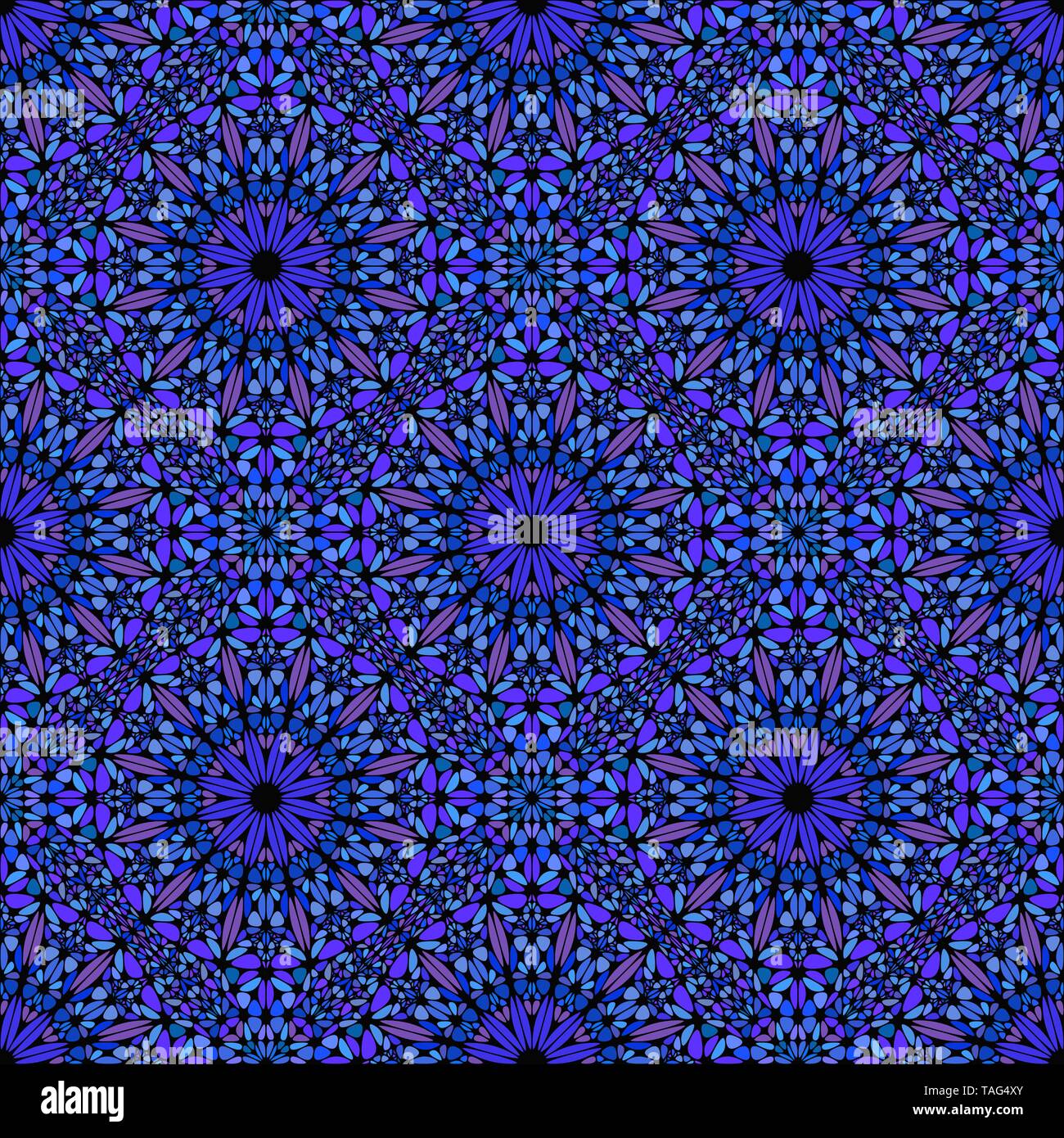 Royal blue abstract oriental caleidoscopio sfondo pattern Illustrazione Vettoriale