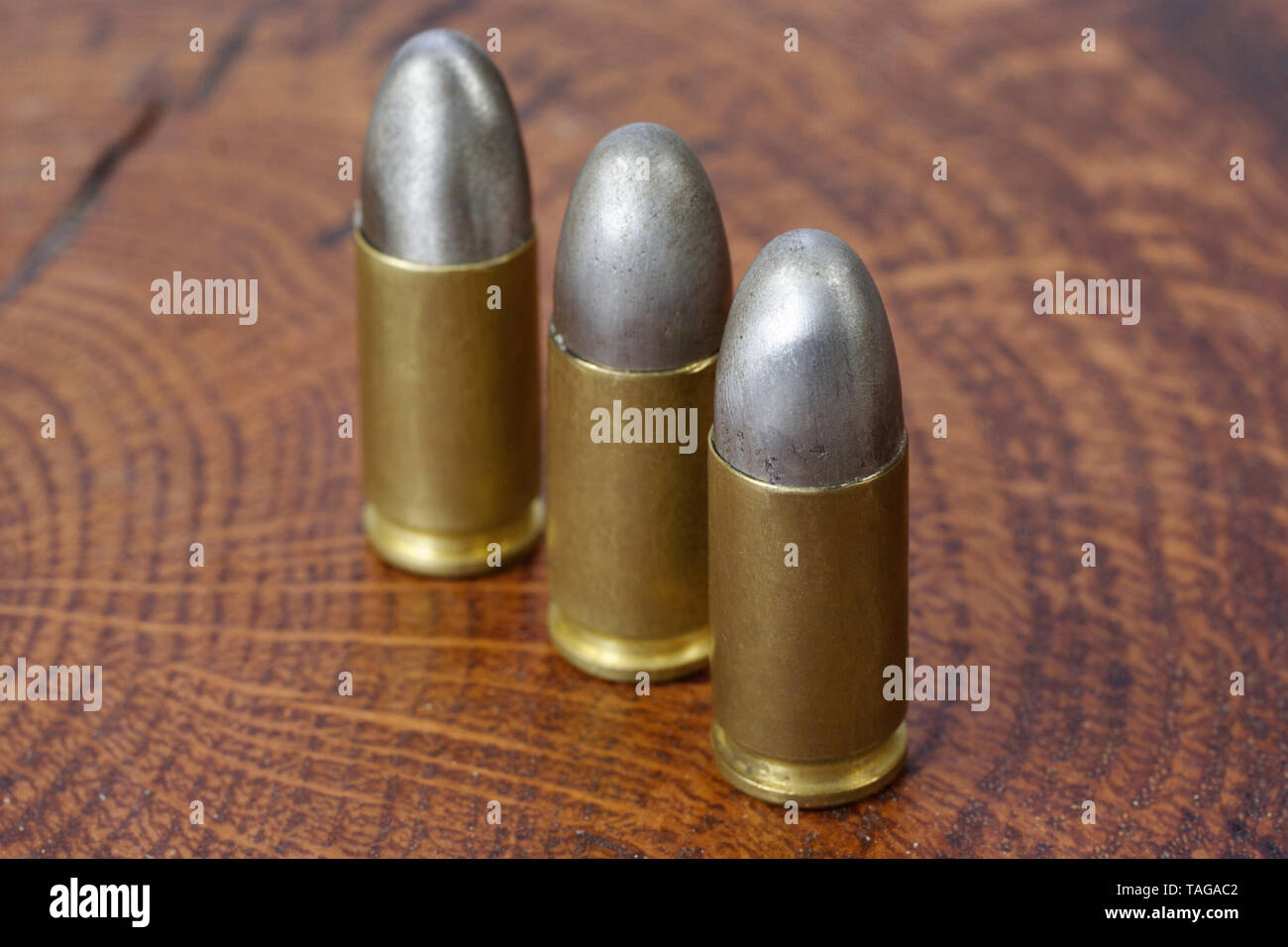 9x19mm Parabellum a cartucce di armi da fuoco che è stato progettato da Georg Luger e introdotto nel 1902 dalle armi tedesche fabbricante Deutsche Waffen und Foto Stock