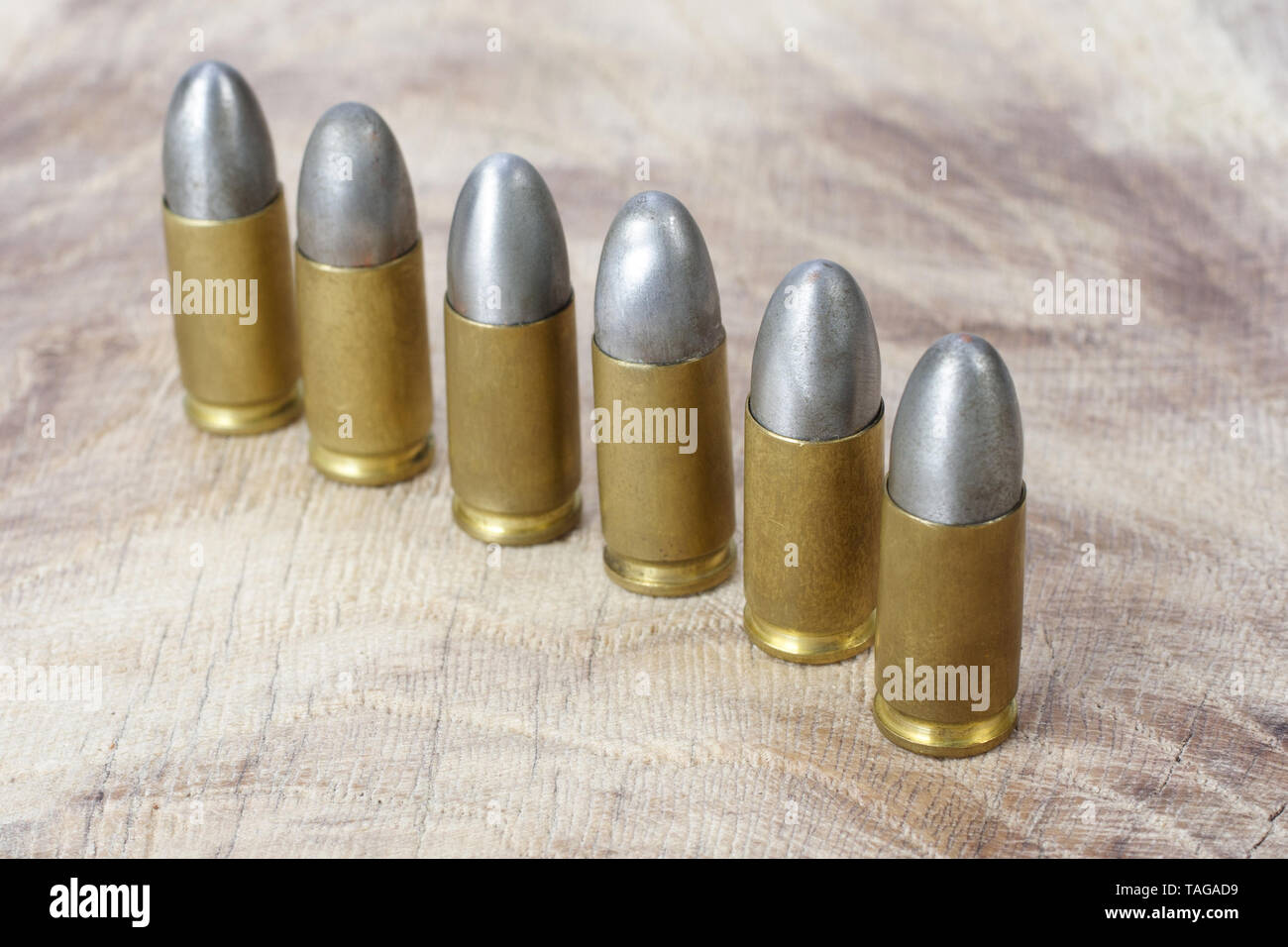 9x19mm Parabellum a cartucce di armi da fuoco che è stato progettato da Georg Luger e introdotto nel 1902 dalle armi tedesche fabbricante Deutsche Waffen und Foto Stock