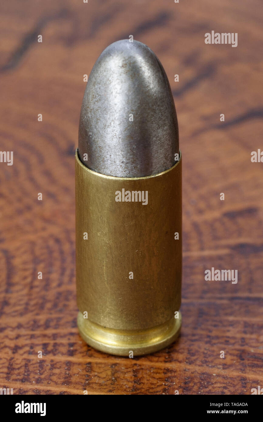 9x19mm Parabellum una cartuccia di arma da fuoco che è stato progettato da Georg Luger e introdotto nel 1902 dalle armi tedesche fabbricante Deutsche Waffen und Foto Stock