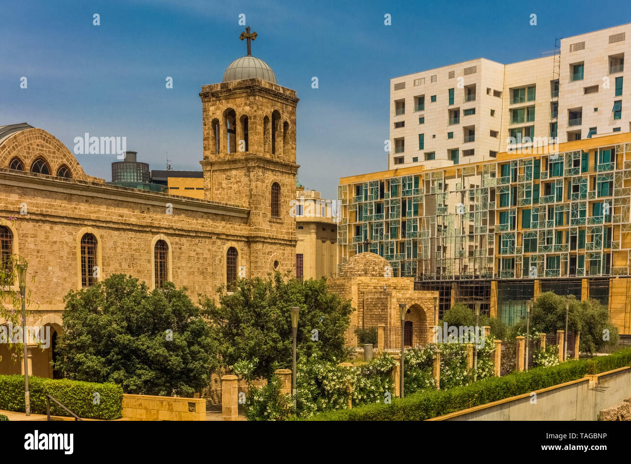 Saint George Cattedrale greco-ortodossa a Beirut, capitale del Libano in medio oriente Foto Stock