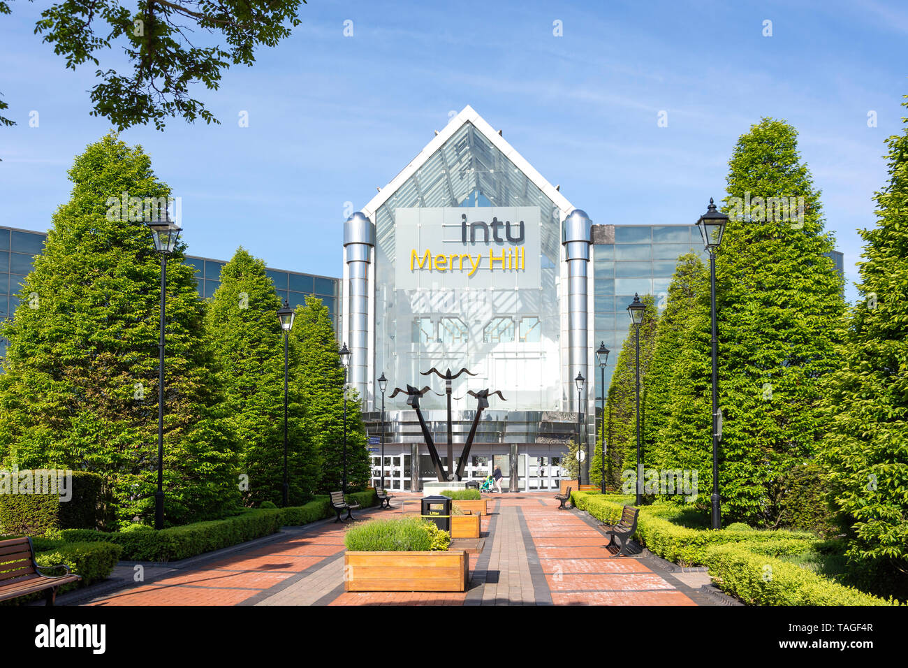 Ingresso Intu Merry Hill Shopping Centre, Brierley Hill, West Midlands, England, Regno Unito Foto Stock