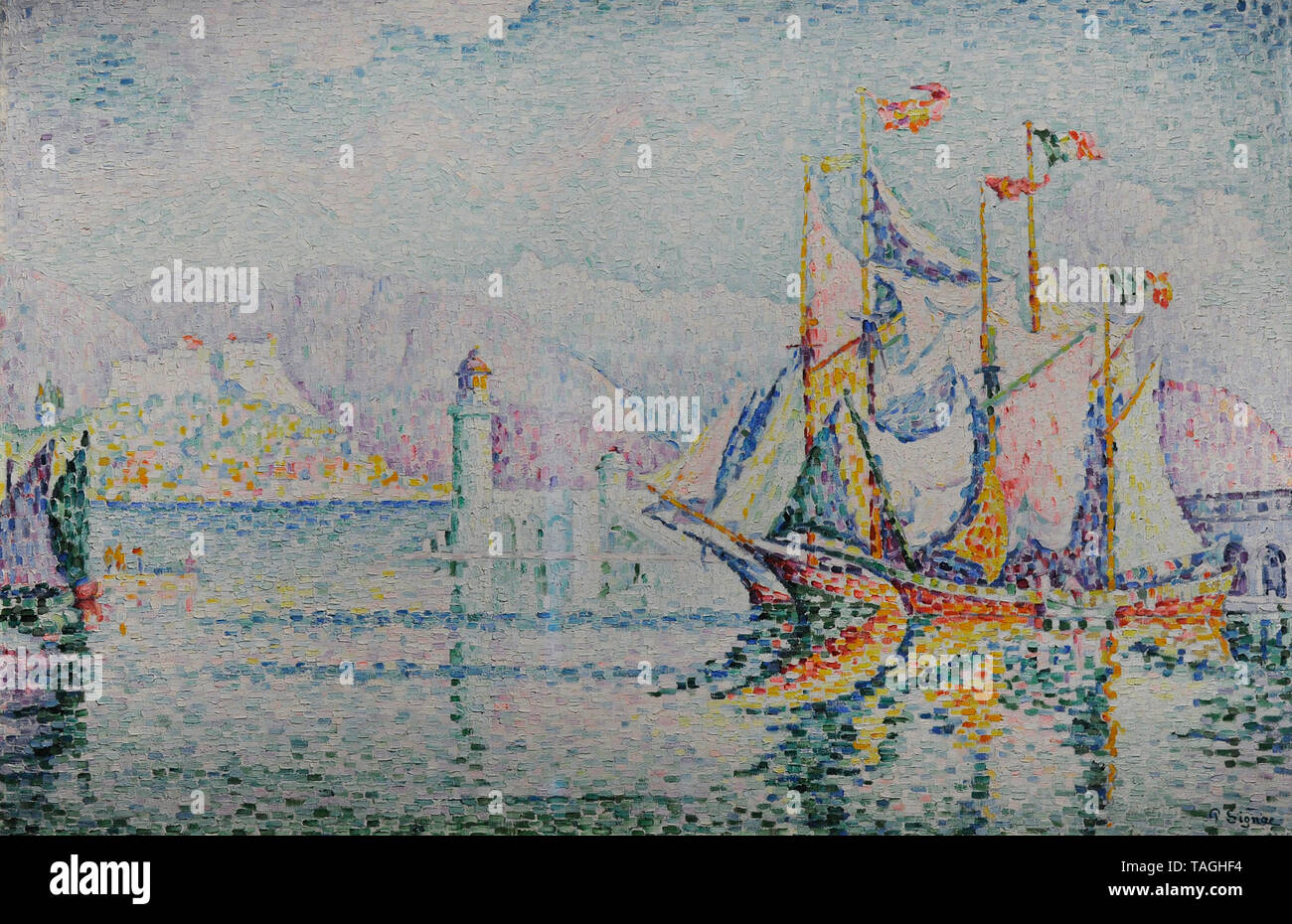 Paul Signac (1863-1935). Neo-impressionisti francesi pittore. Antibes - Mattina, 1914. Museo Nazionale. Varsavia. La Polonia. Foto Stock