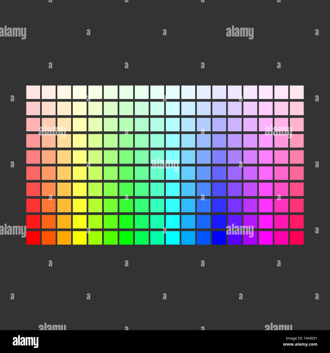 Palette colorate. Set di colori della tavolozza arcobaleno. Illustrazione Vettoriale Illustrazione Vettoriale