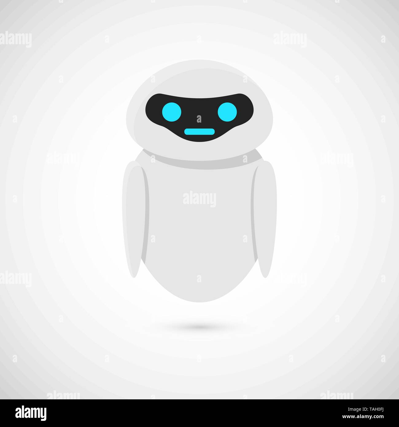 Robot Cartoon carattere. Chat bot. Illustrazione Vettoriale Illustrazione Vettoriale