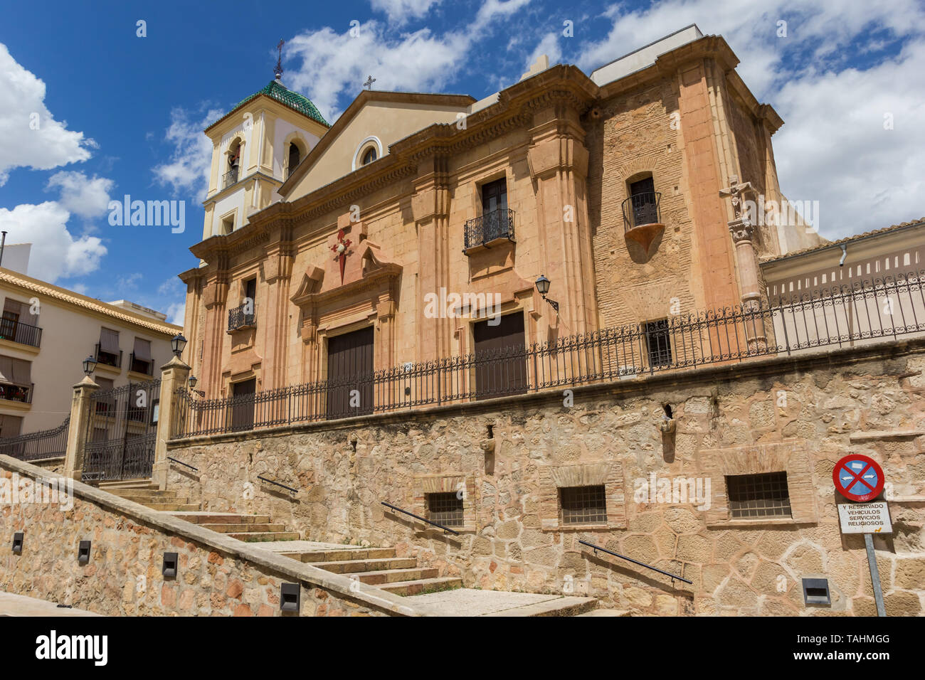 Storica chiesa di Santiago nel centro di Lorca, Spagna Foto Stock