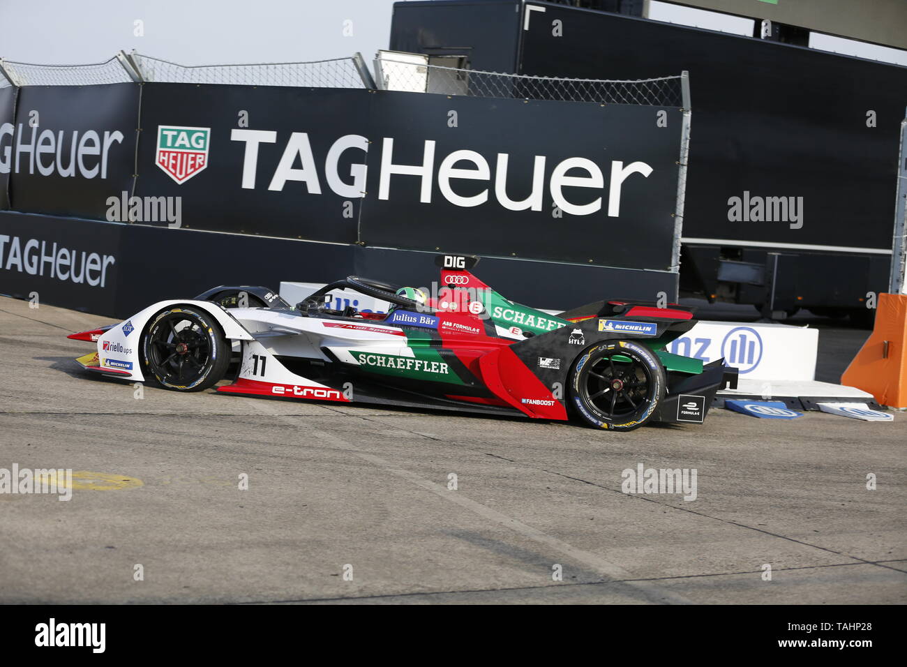 Berlino, Germania. 24 Maggio, 2019. La Formula e porta a Berlino la sola gara del campionato in Germania. Come lo scorso anno, questo sarà di nuovo luogo per motivi di Tempelhof di Berlino. Credito: Simone Kuhlmey/Pacific Press/Alamy Live News Foto Stock