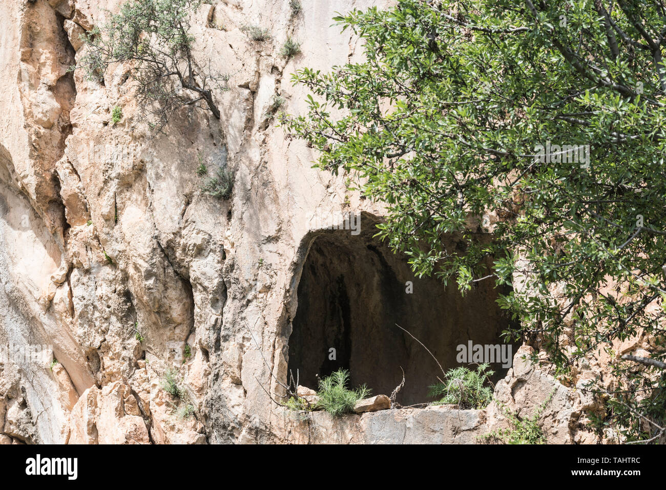 Lycian rock cut tomba (per una povera persona) Foto Stock