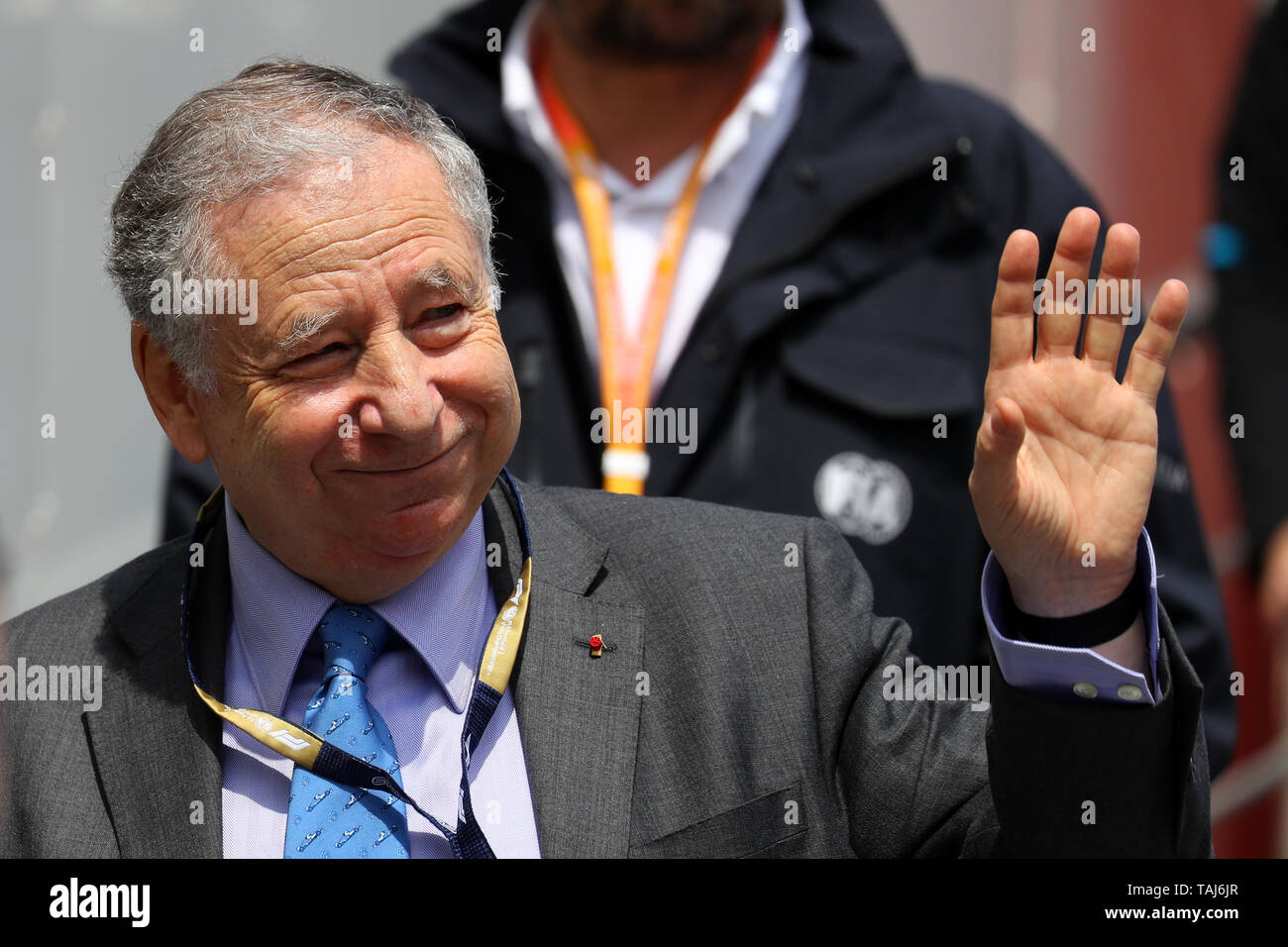 Monte Carlo, Monaco. 25 maggio , 2019. Presidente della Federazione Internationale de l'Automobile (FIA) Jean Todt nel paddock durante il Gran Premio di F1 di Monaco Credito: Marco Canoniero/Alamy Live News Foto Stock