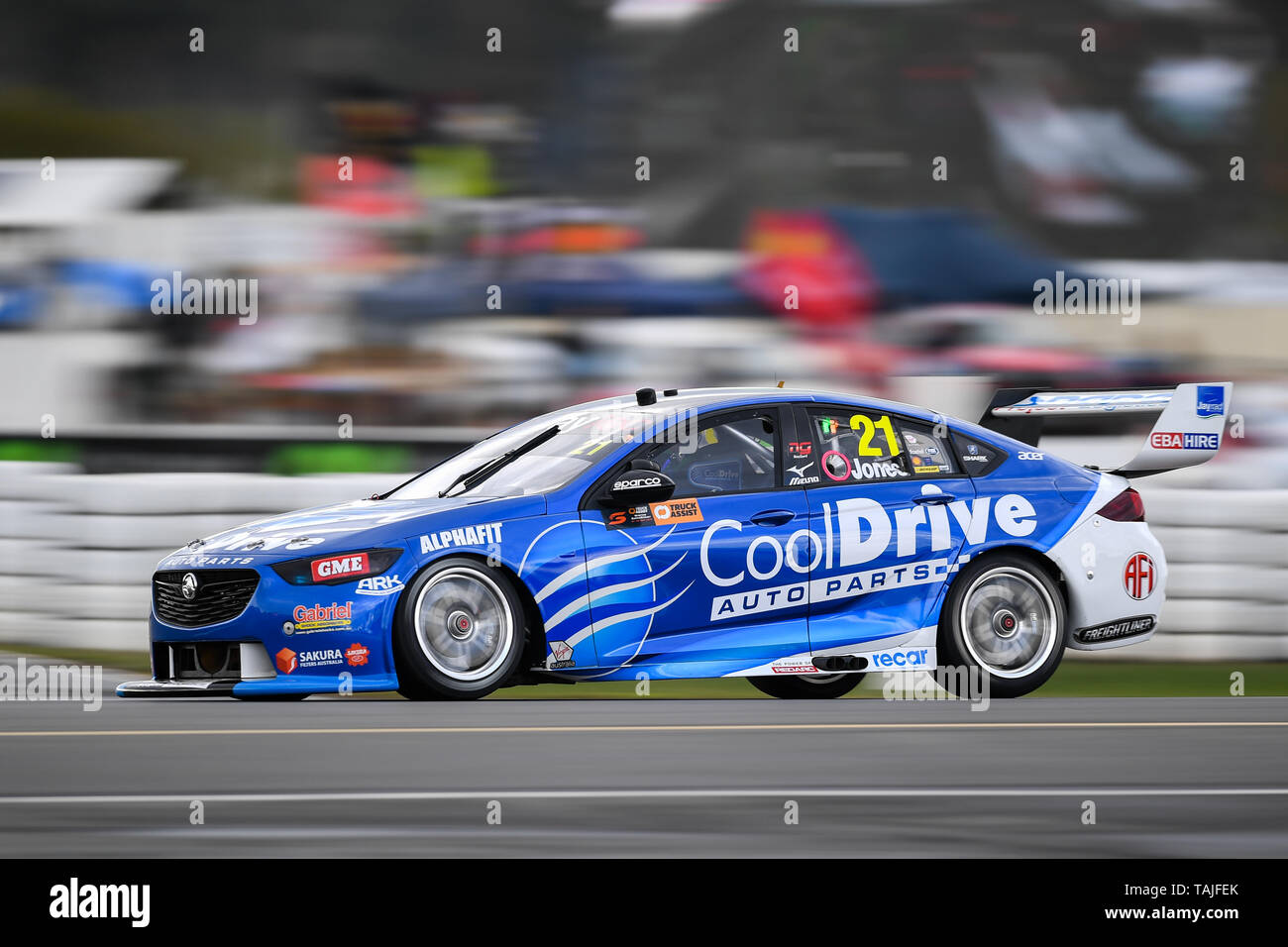 25 maggio 2019, Winton, Victoria, Australia; la Vergine Australia Supercars Championship; Macauley Jones aziona il Brad Jones Racing Holden Commodore ZB durante la pratica in anticipo della Winton SuperSprint Foto Stock