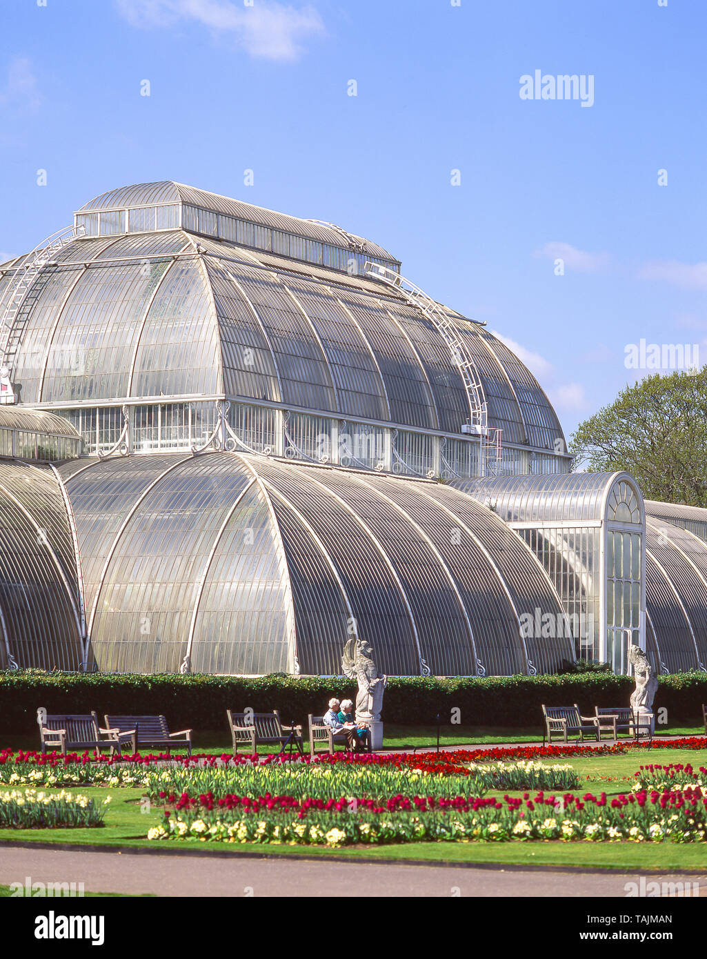 The Palm House, Royal Botanical Gardens, Kew, London Borough of Richmond Upon Thames, Greater London, England, Regno Unito Foto Stock