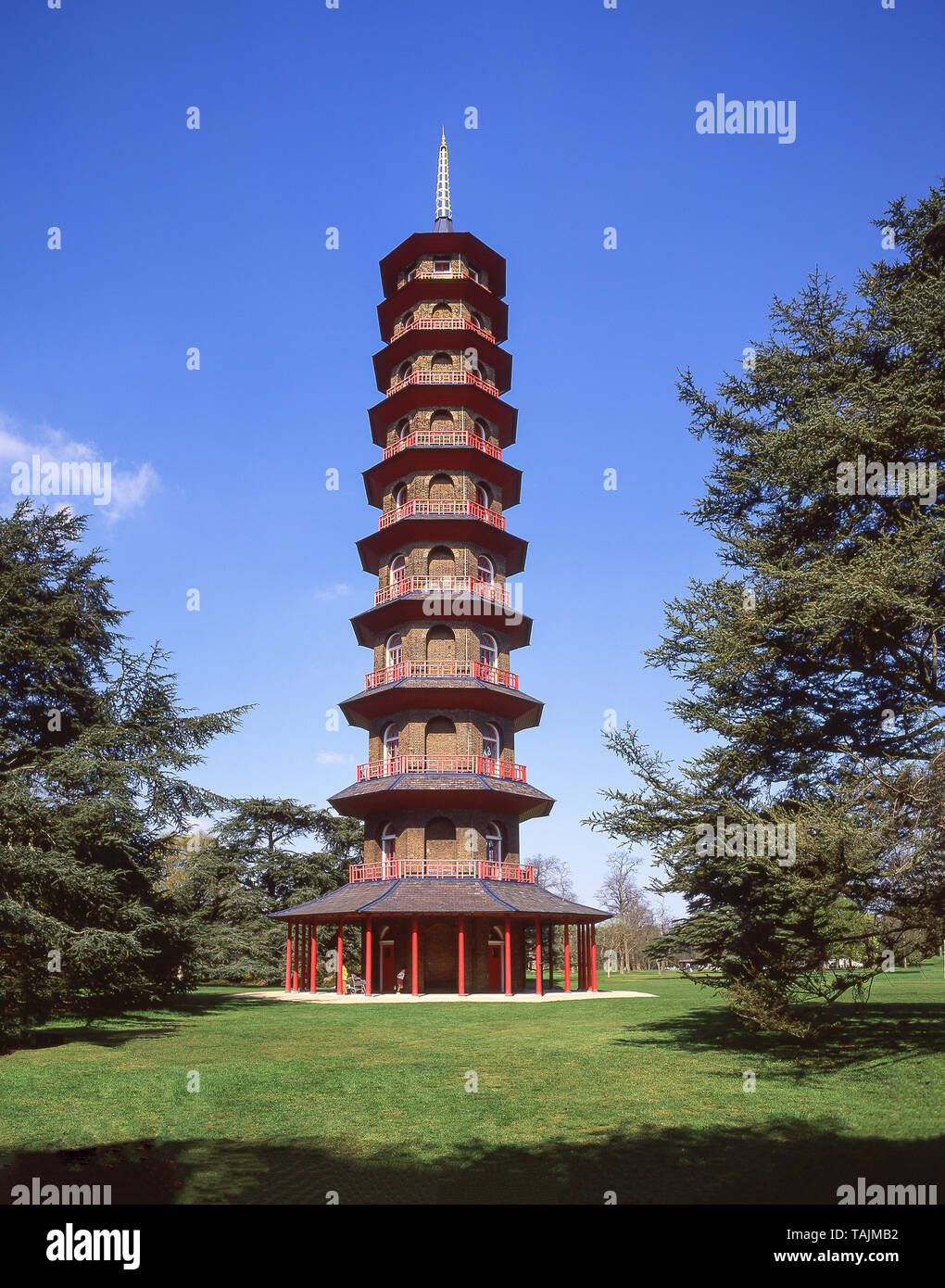 Pagoda Cinese, Giardini Botanici reali, Kew, London Borough of Richmond upon Thames, Greater London, England, Regno Unito Foto Stock