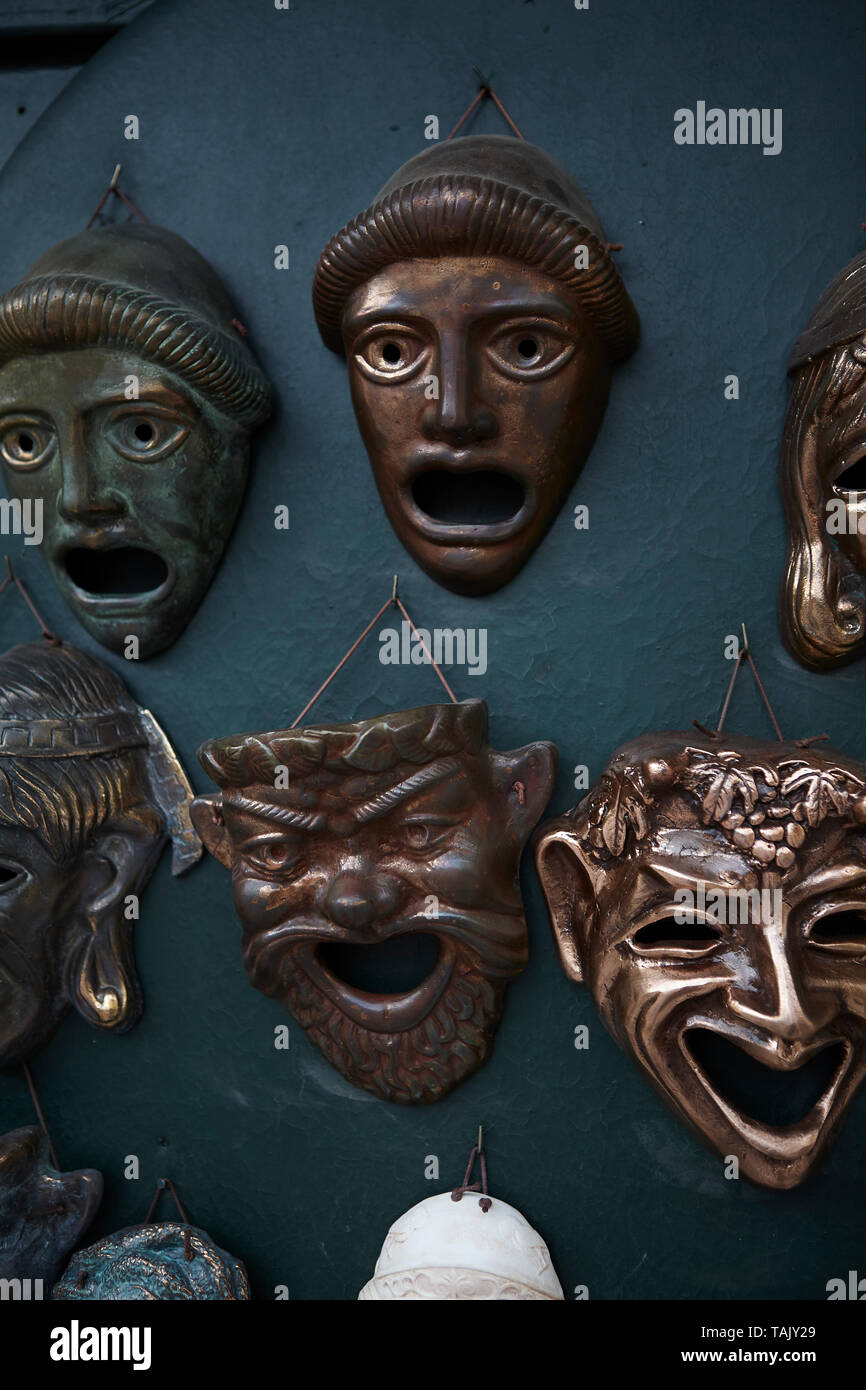 Dramma greco maschera Foto Stock