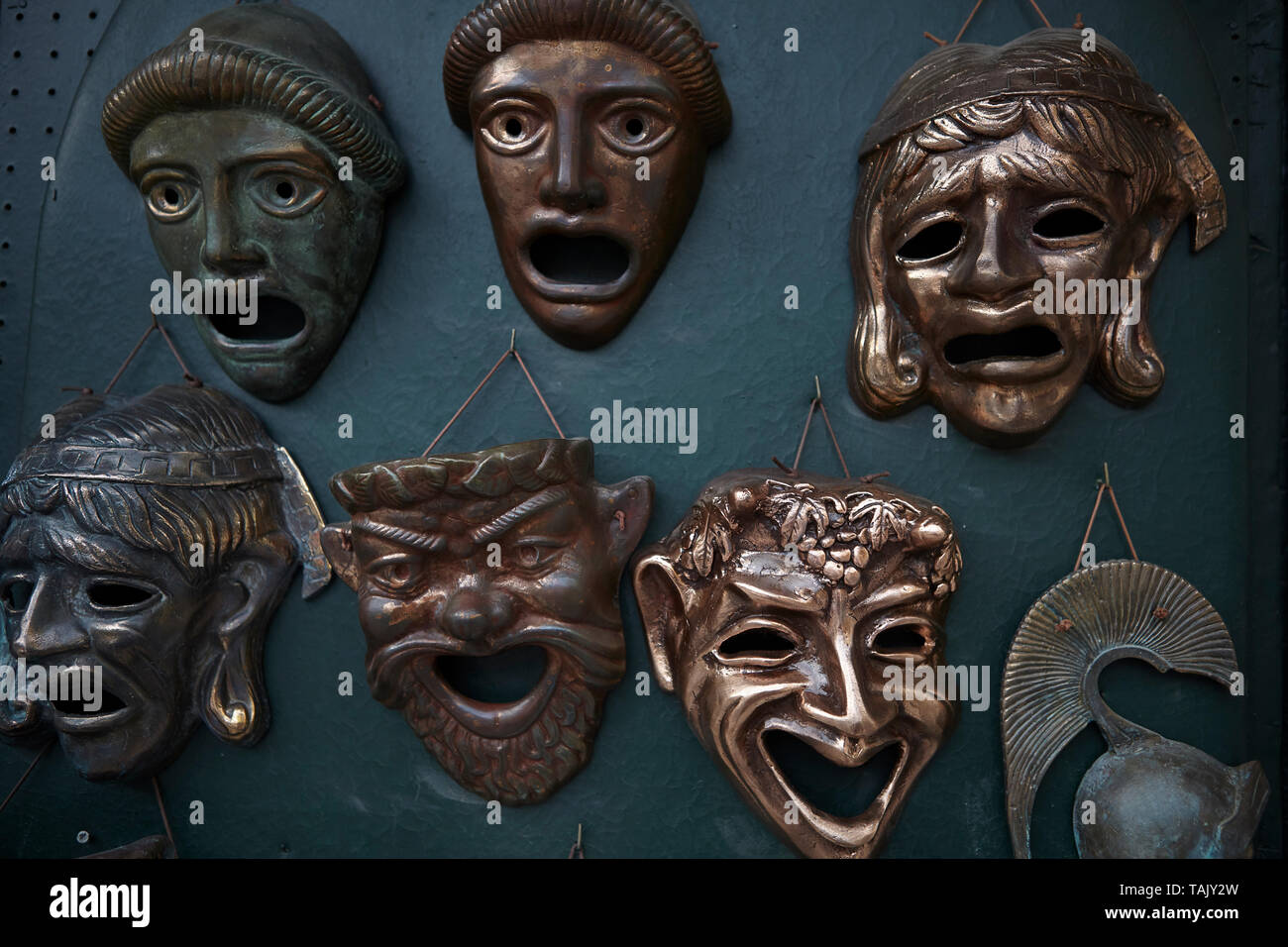 Dramma greco maschera Foto Stock