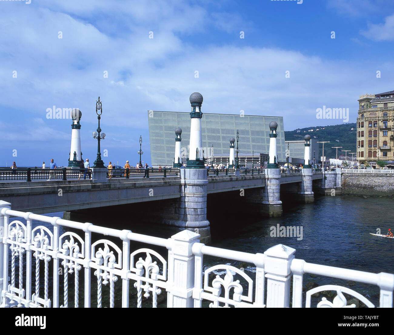 Puente de Zurriola, San Sebastian (Donostia), Paese Basco (País Vasco), Spagna Foto Stock