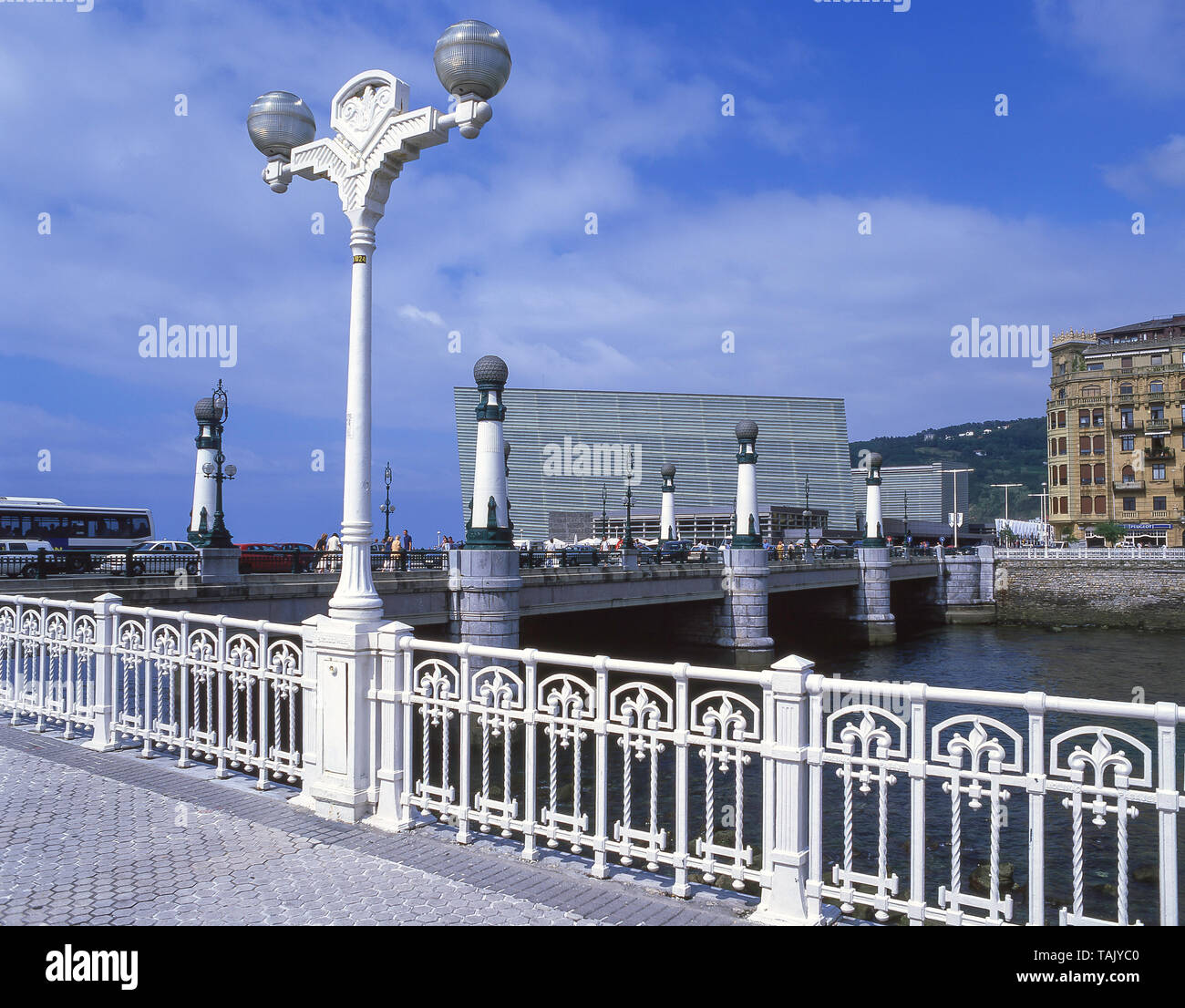 Puente de Zurriola, San Sebastian (Donostia), Paese Basco (País Vasco), Spagna Foto Stock
