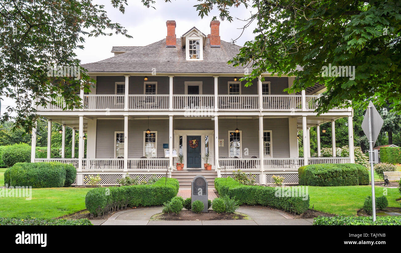 Ulisse storico S. Grant House. Ulisse S. Grant è servita come intendente a Fort Vancouver dal 1852 al 1853. Foto Stock