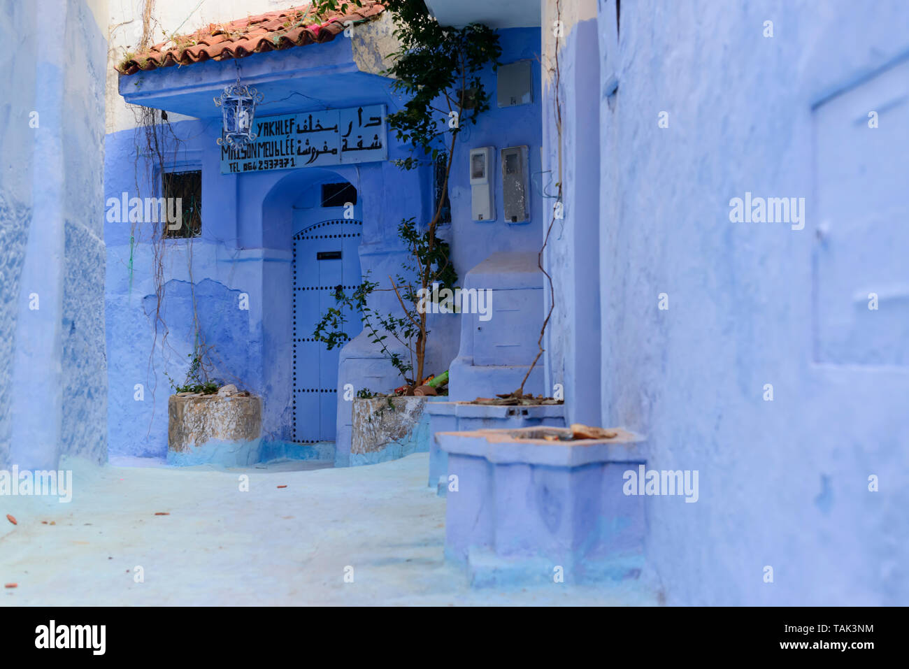 Chefchaouen, la città blu / Blue Pearl in Marocco Foto Stock