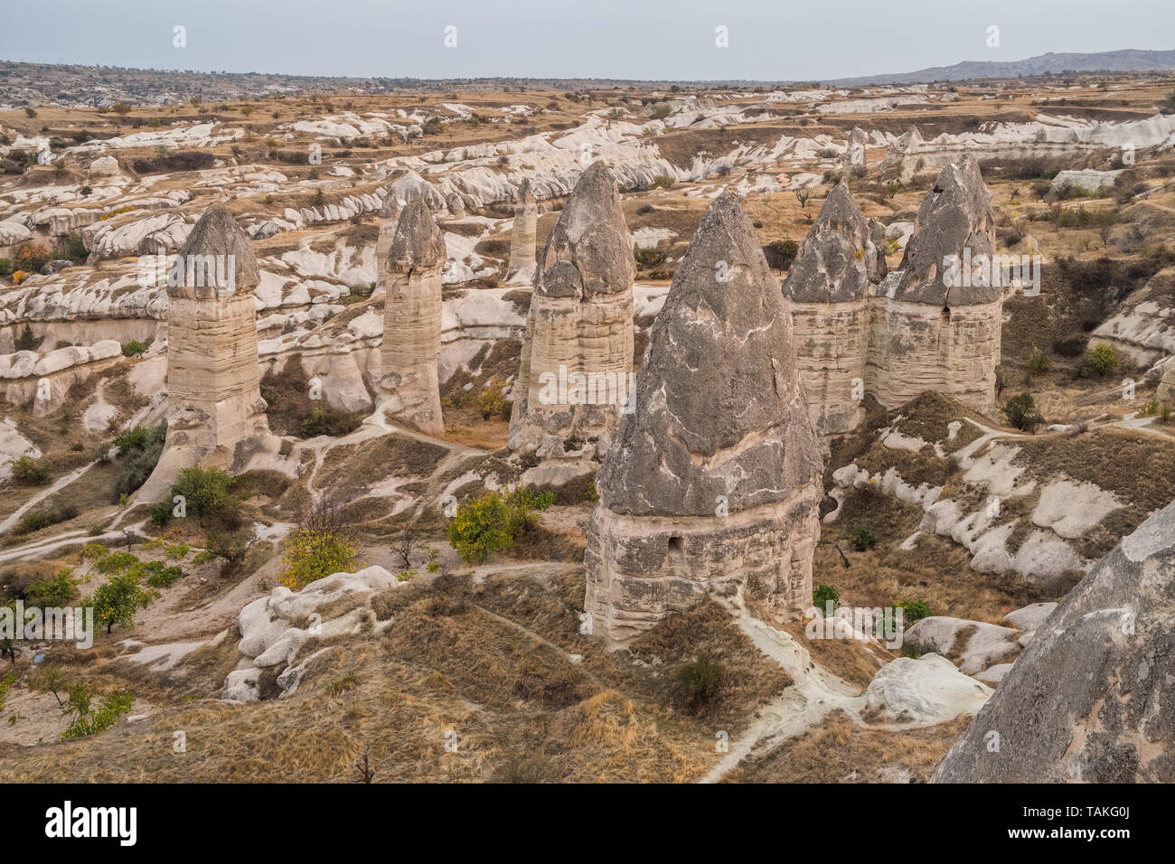 Le formazioni rocciose in Capapdocia, Turchia Foto Stock