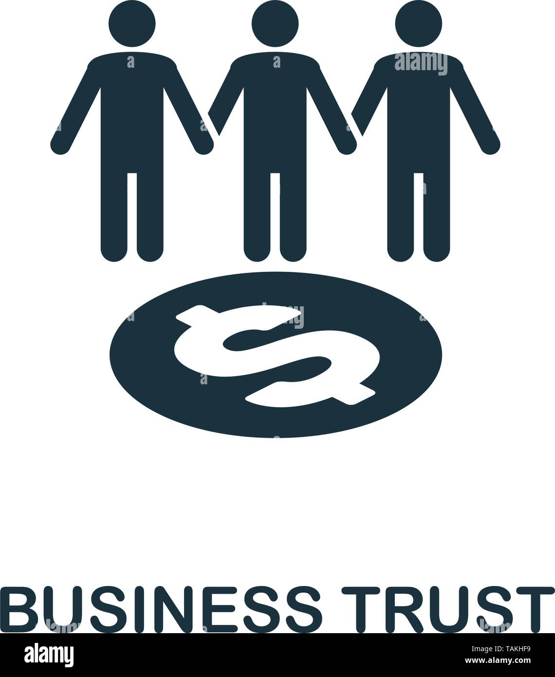 Icona Business Trust. Design di elementi creativi dalla collezione di icone del mercato azionario. Icona pixel Perfect Business Trust per il web design, le applicazioni, il software Illustrazione Vettoriale