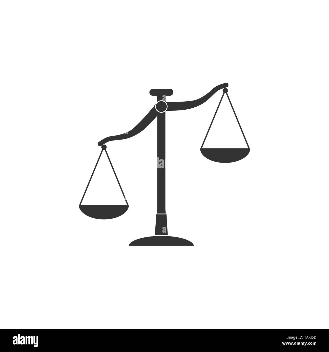 Illustrazione Vettoriale, design piatto. Bilancia icona Illustrazione Vettoriale