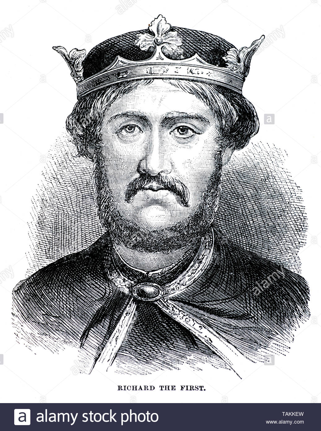 Richard I, 1157 - 1199, sono stato re d'Inghilterra dal 1189 fino alla sua morte, noto come Riccardo Cuor di Leone Foto Stock