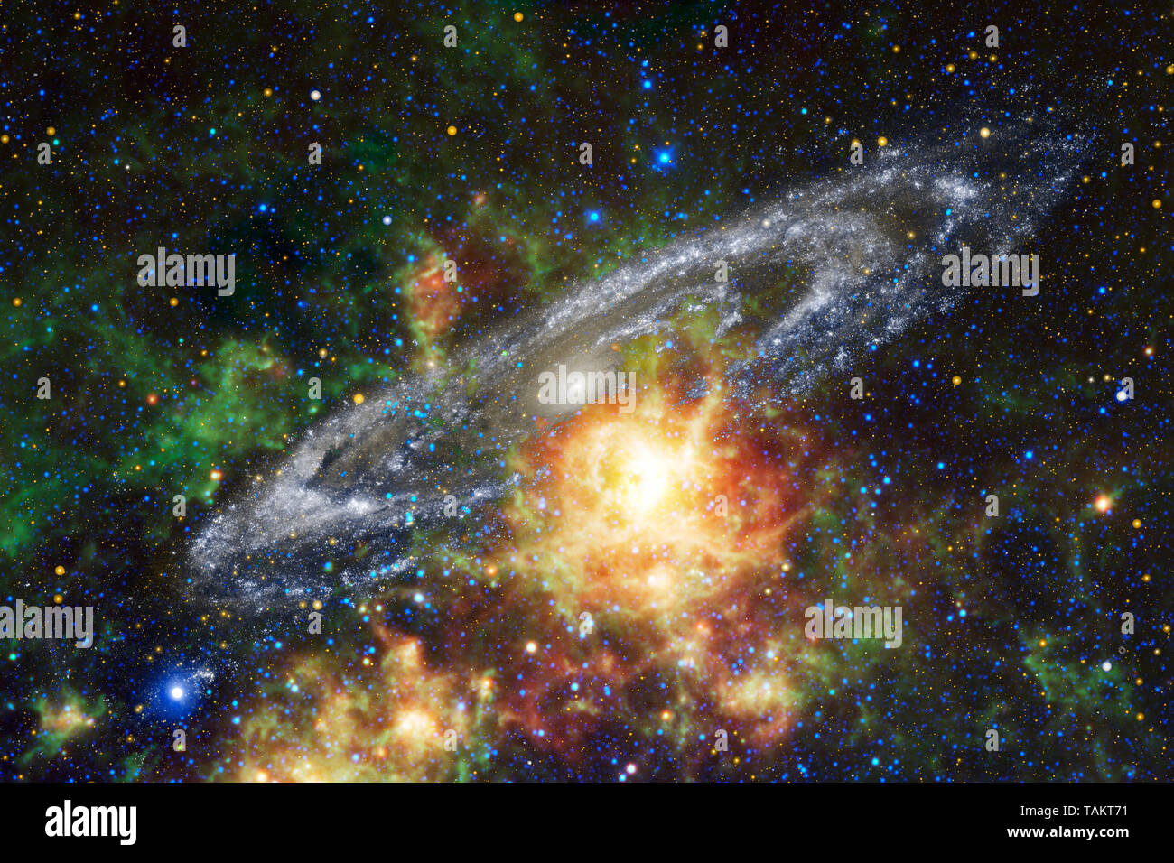 Nebulose una nube interstellare di polvere di stelle. Gli elementi di questa immagine fornita dalla NASA Foto Stock