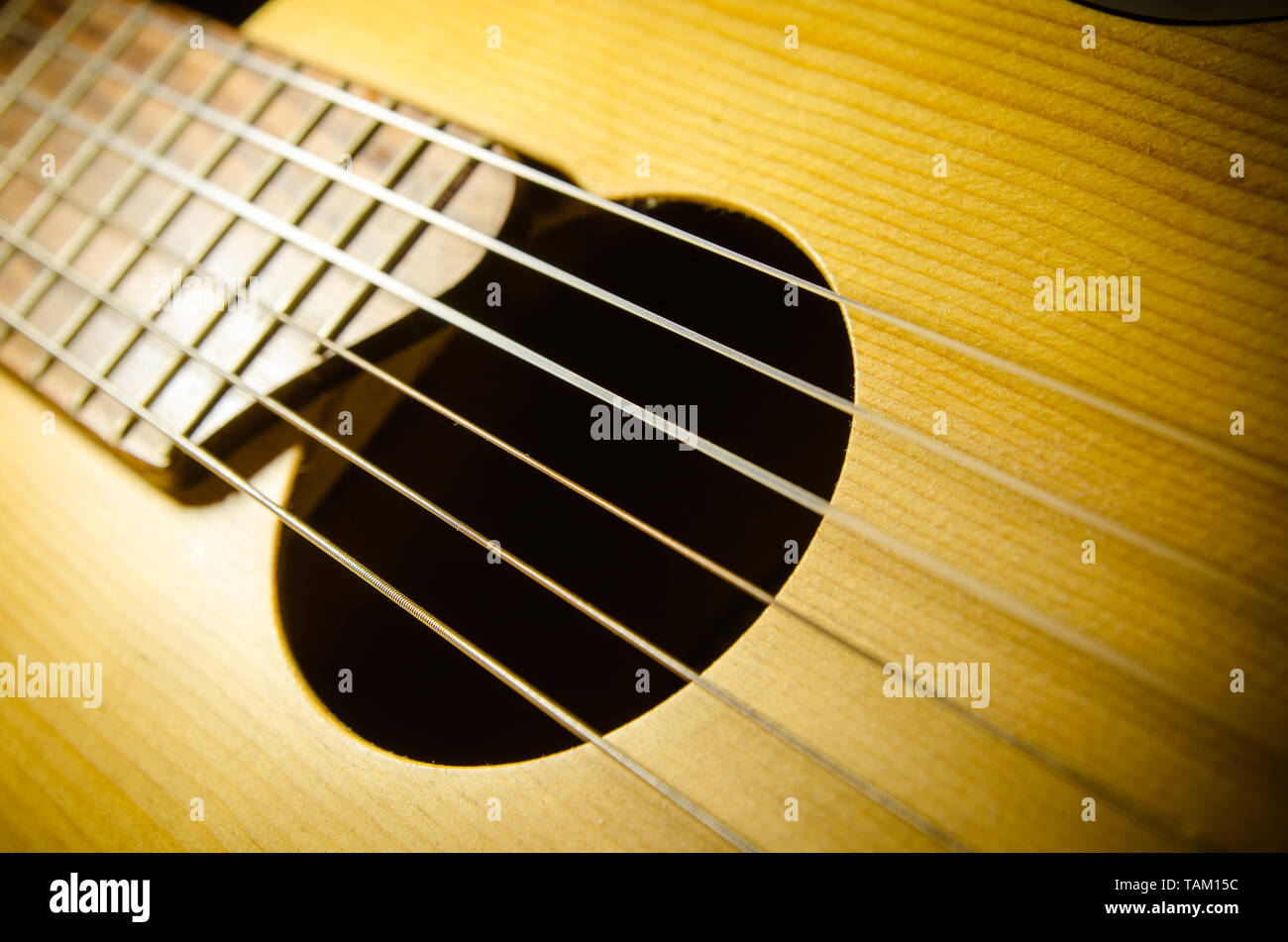 Classica di chitarra acustica con corde in nylon Foto Stock