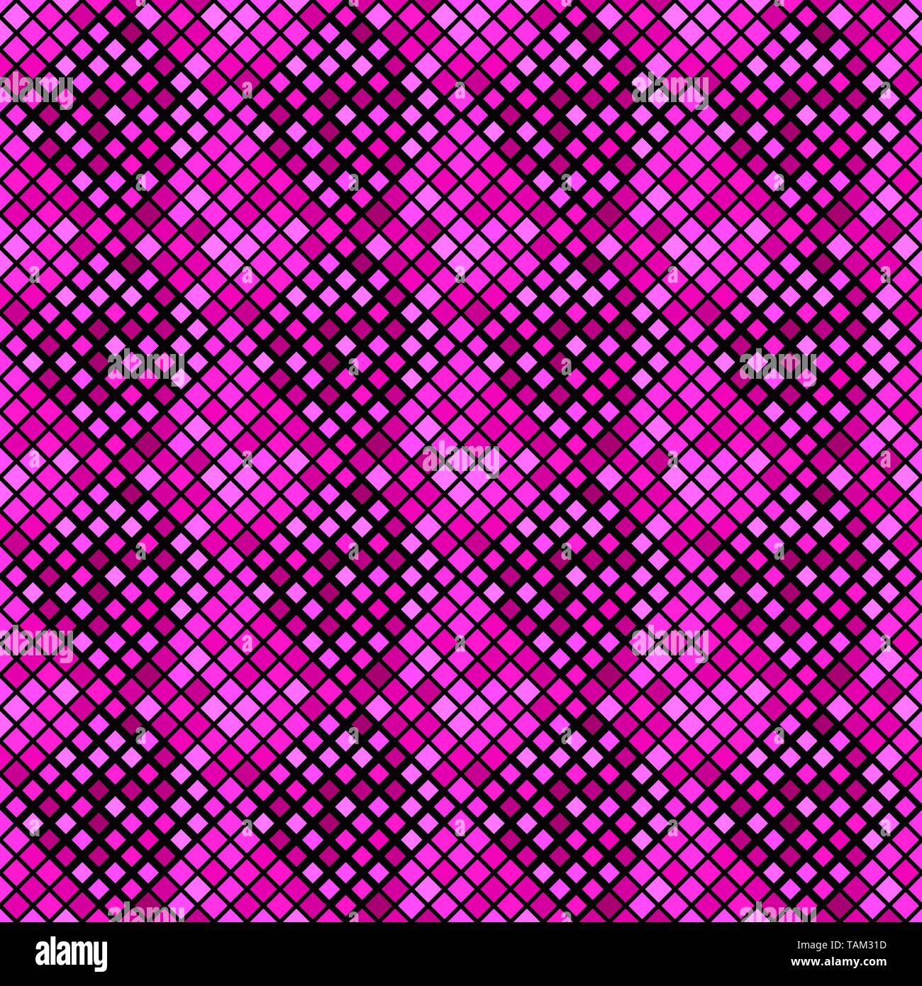 Deep pink diagonale astratto disegno quadrato sullo sfondo Illustrazione Vettoriale