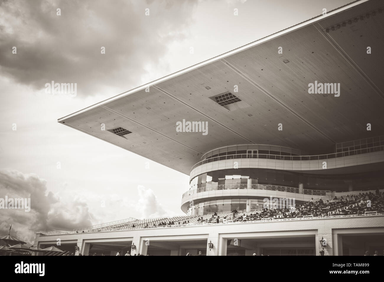 L'Arlington International Racecourse è un ippodromo, aperto nel 1927, che si basa su di Arlington Heights, IL e di proprietà di Churchill Downs. Foto Stock