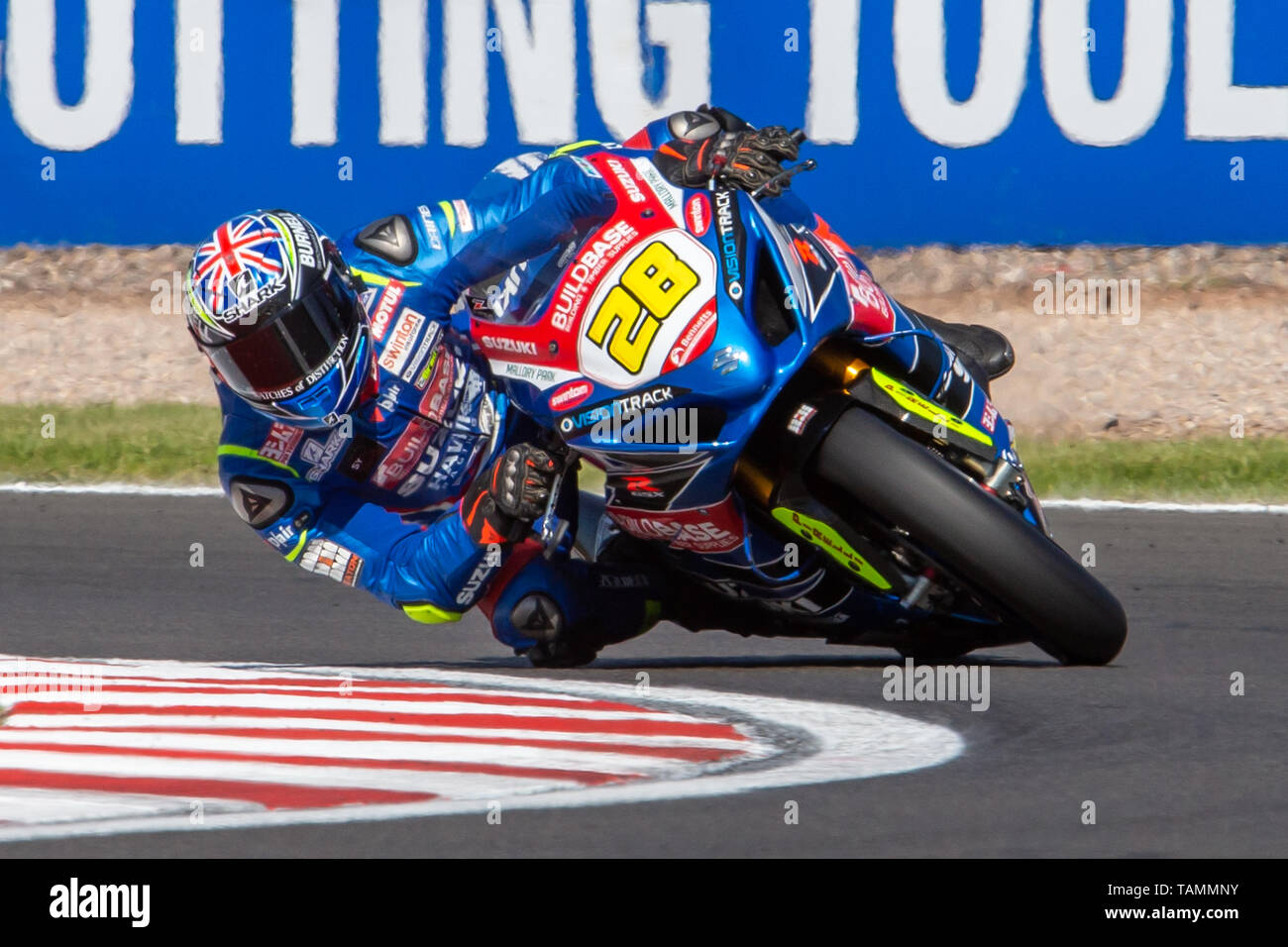 Castle Donington, Leicestershire, Regno Unito. 25 Maggio, 2019. Bennetts British Superbike; Bradley Ray in sella alla sua Buildbase Suzuki Credito: Azione Sport Plus/Alamy Live News Foto Stock