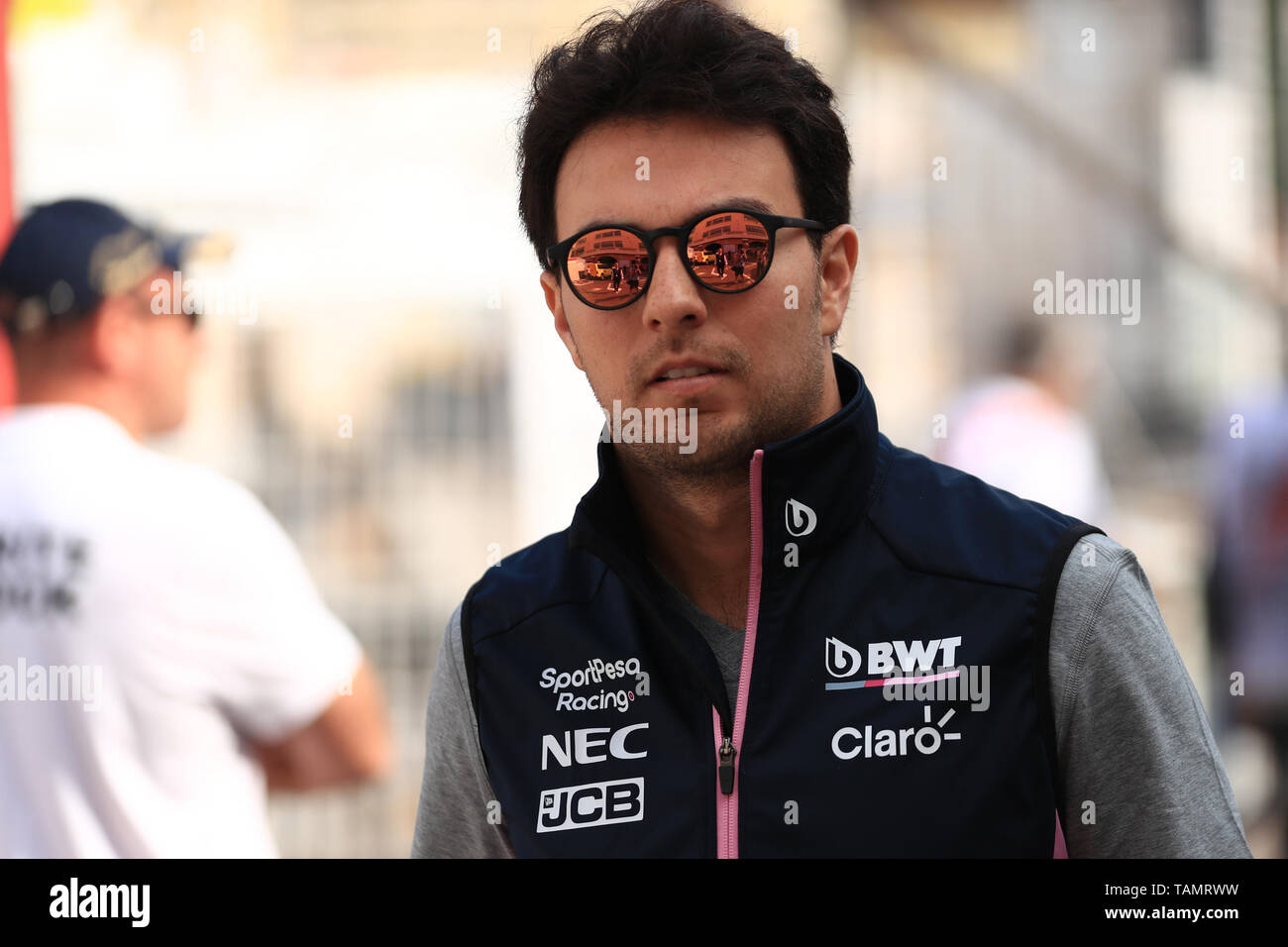 25 maggio 2019, Monte Carlo, Monaco; F1 Grand Prix di Monte Carlo, giornata di qualificazione; SportPesa Racing punto, Sergio Perez Foto Stock