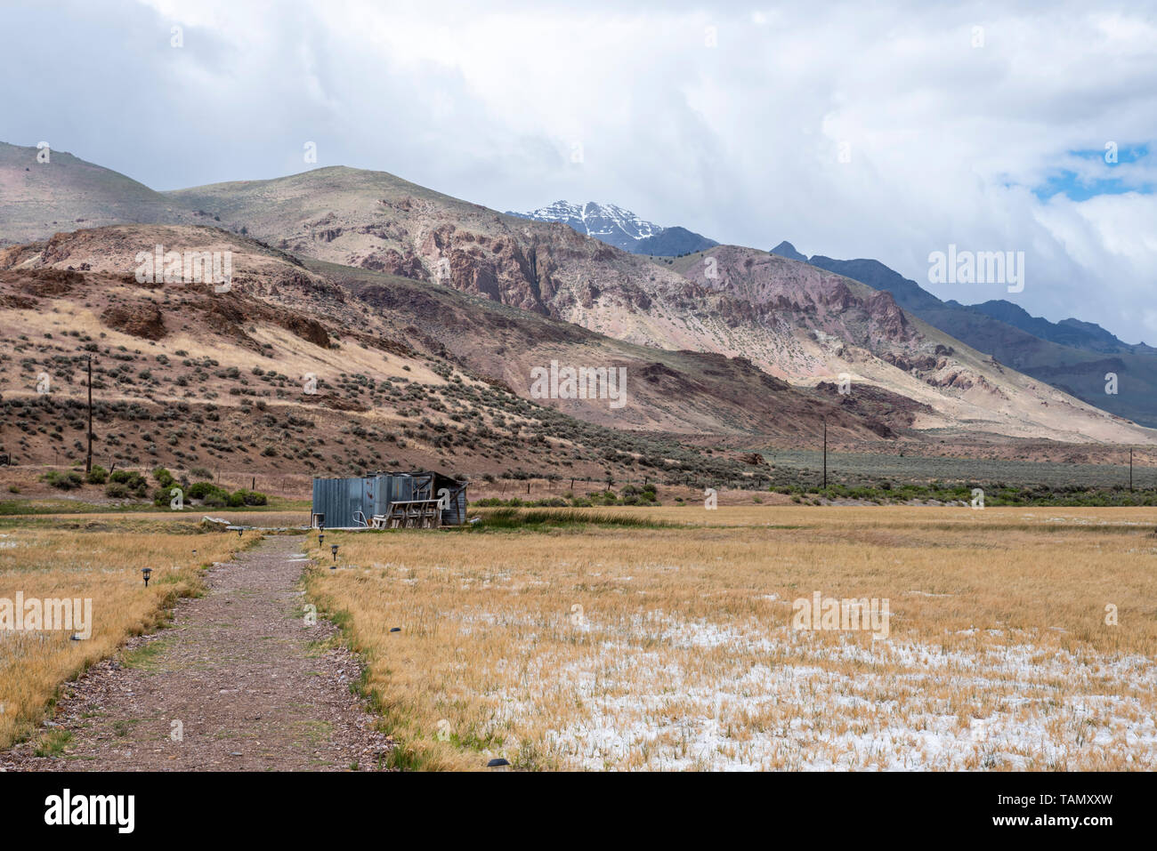 Alvord Hot Springs, situato nel deserto Alvord area del sud-est della Oregon Harney County Foto Stock