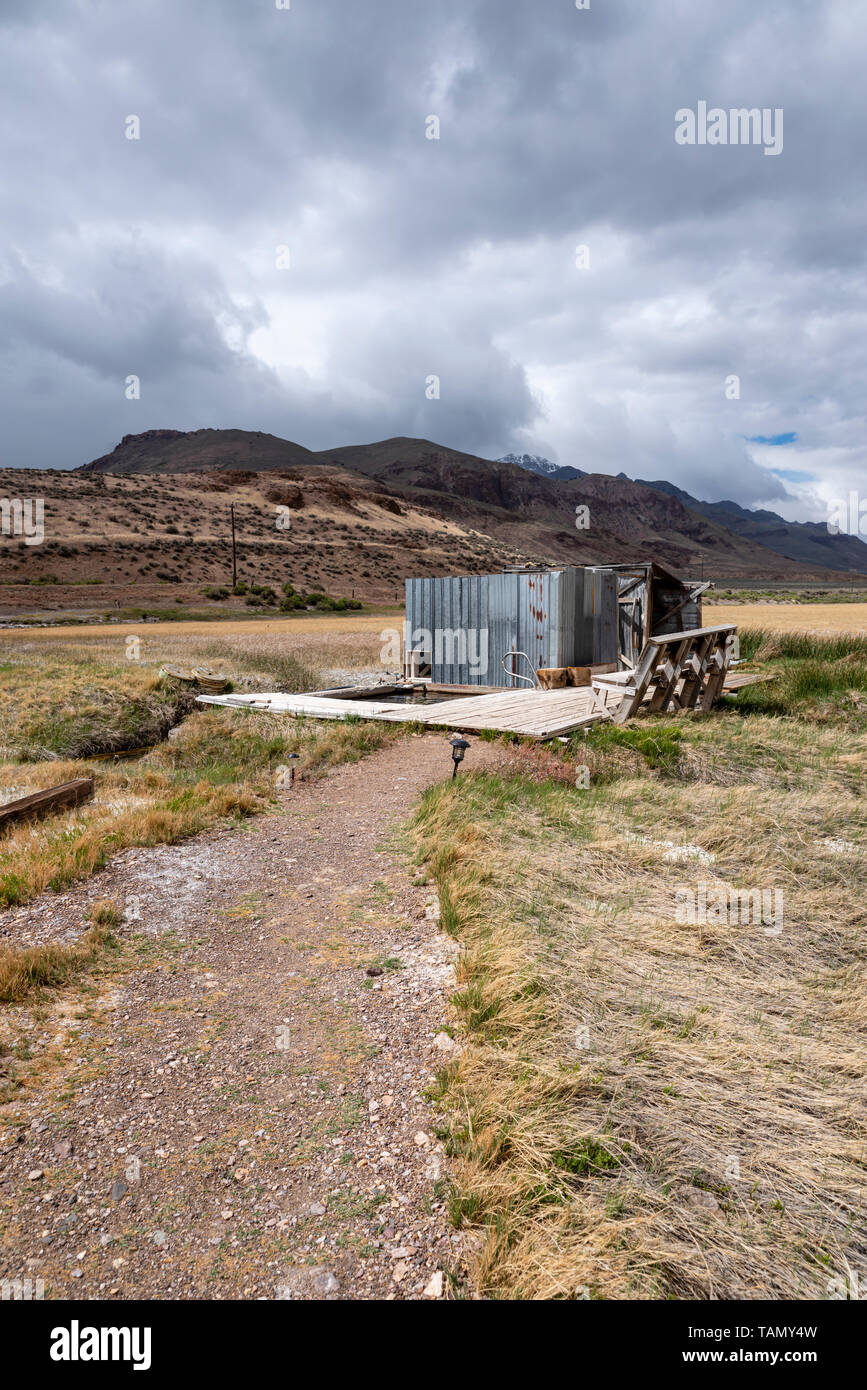Alvord Hot Springs, situato nel deserto Alvord area del sud-est della Oregon Harney County Foto Stock