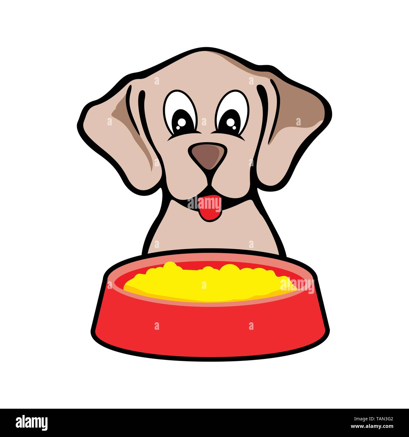 Alimentazione di cute cane illustrazione vettoriale Graphic Design Template Illustrazione Vettoriale