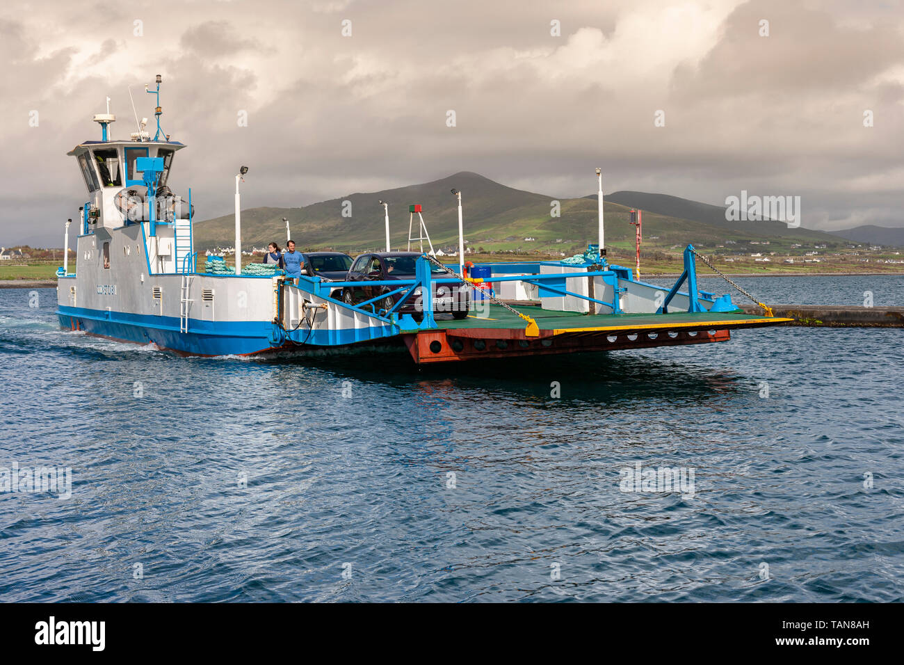 Valentia Island traghetto per auto, nella contea di Kerry, Irlanda Foto Stock