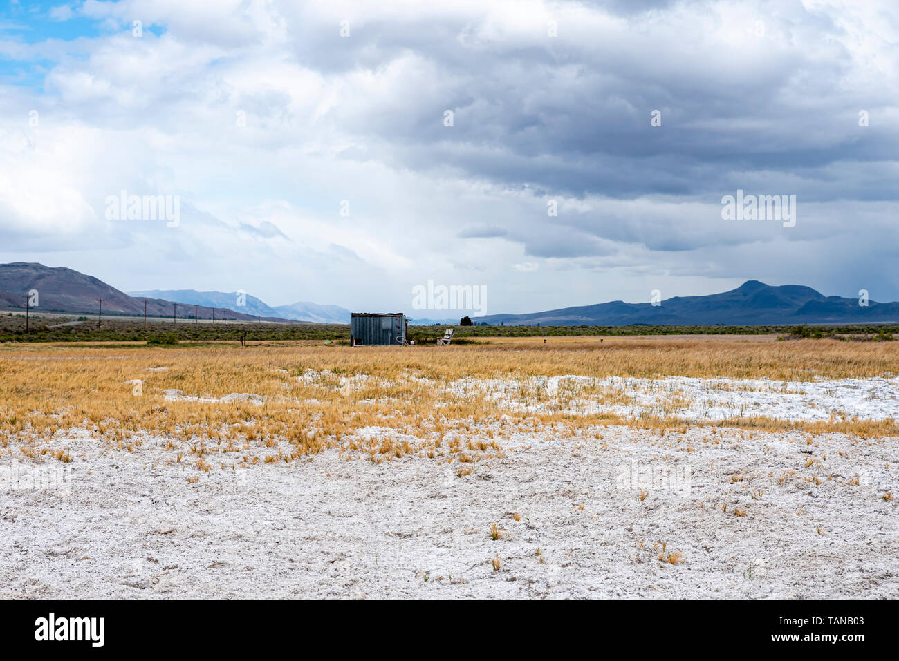 Edificio di imbibizione del Alvord Hot Springs. Harnety COunty, Oregon Foto Stock