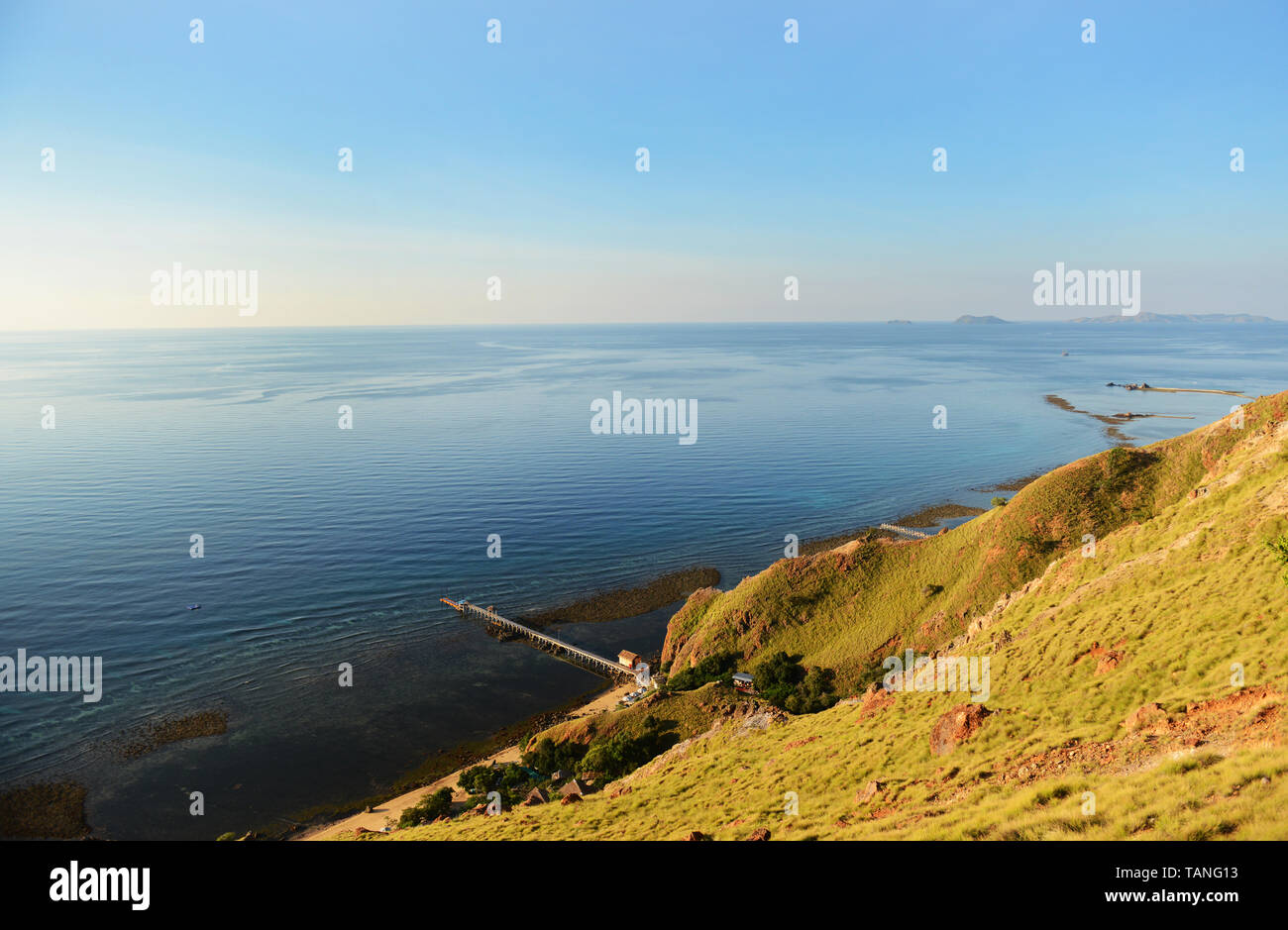 Viste della X Pirati campe su Sebayur Besar Island in Komodo N. P. Foto Stock