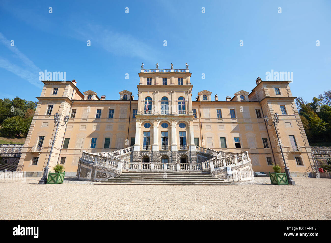 Torino, Italia - 20 agosto 2017: Villa della Regina, Regina Palace in una soleggiata giornata estiva a Torino, Italia Foto Stock
