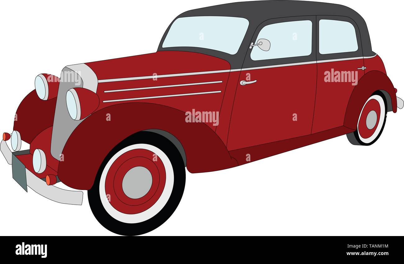 Old timer auto d'epoca - vettore Illustrazione Vettoriale