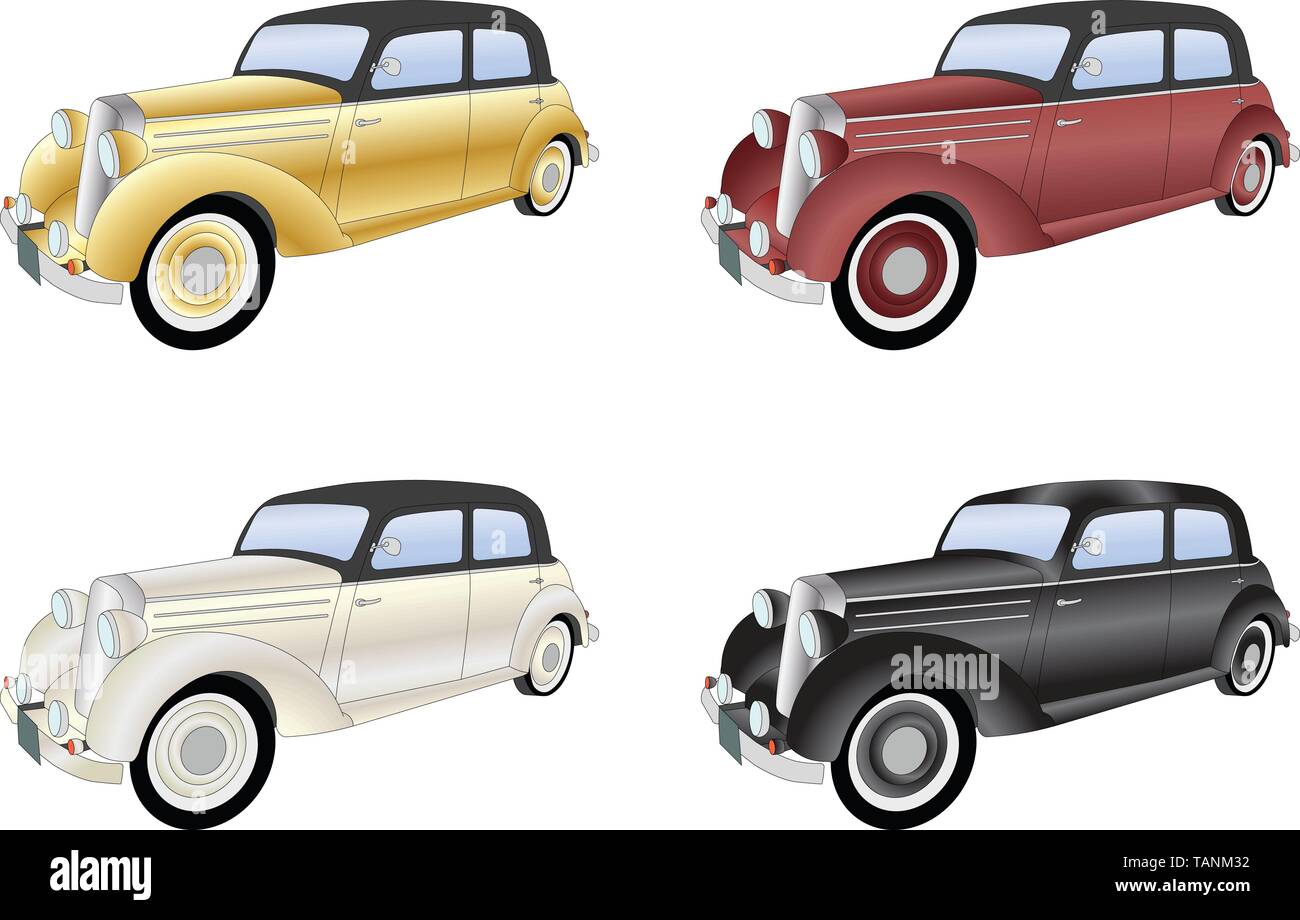 Old timer auto d'epoca - illustrazione vettoriale Illustrazione Vettoriale