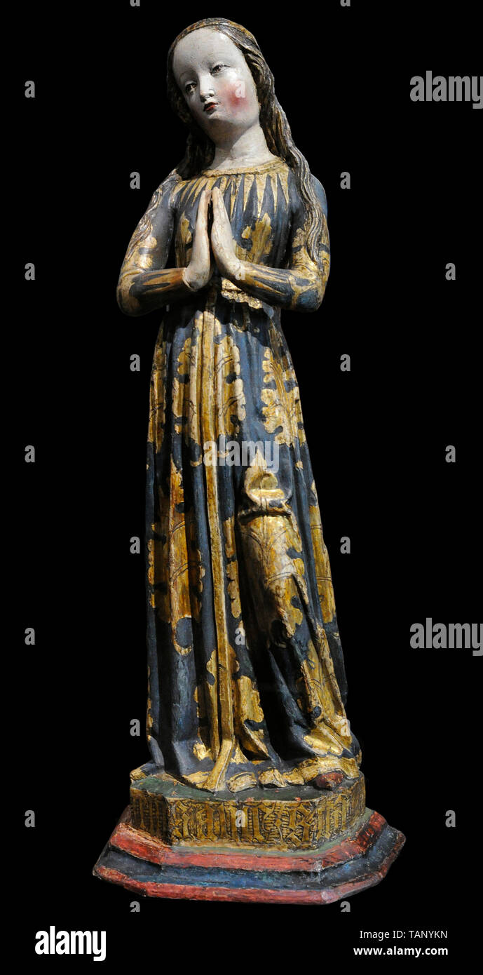 Vergine come un tempio Servo, ca.1490. Legno dipinto e dorato. Dalla chiesa di Santa Maria Maddalena, Wroclaw (Breslavia). Museo Nazionale. Varsavia. La Polonia. Foto Stock