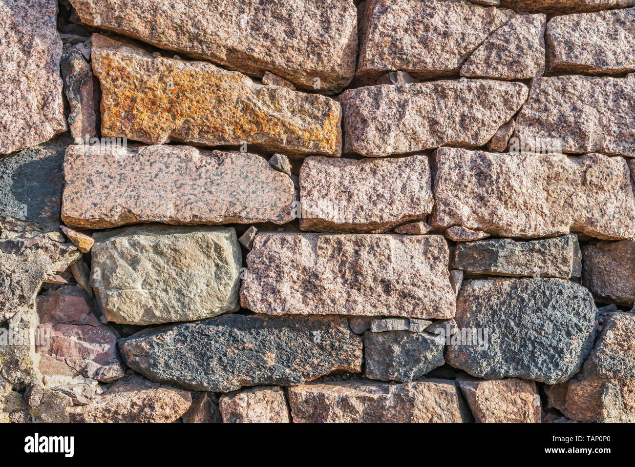 Dettagli di un muro di macerie nei vigneti da Radebeul vicino a Dresda, distretto amministrativo di Meissen, in Sassonia, Germania, Europa Foto Stock