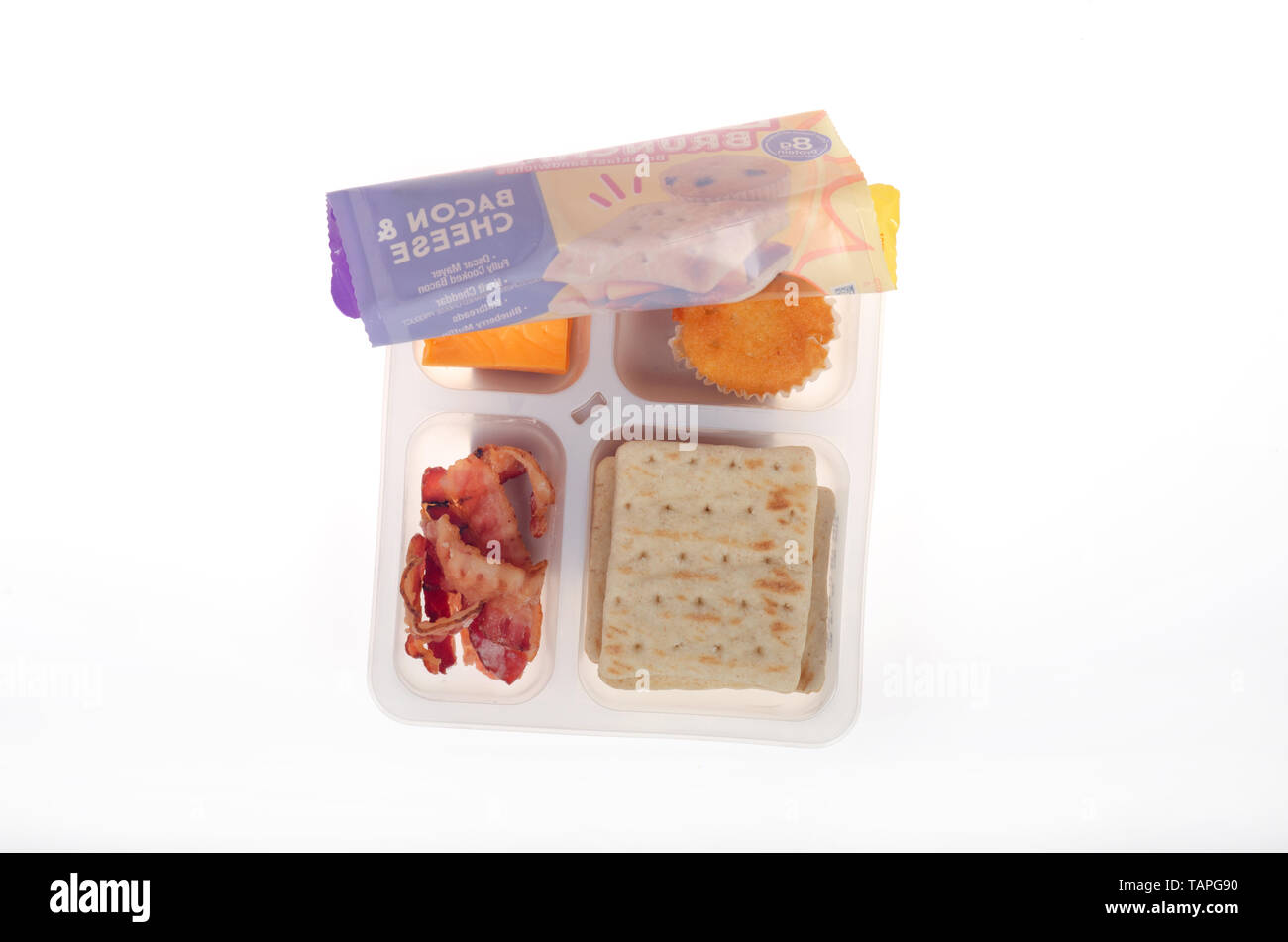 Oscar Mayer Brunchables con pancetta e formaggio, cracker e muffin Foto Stock